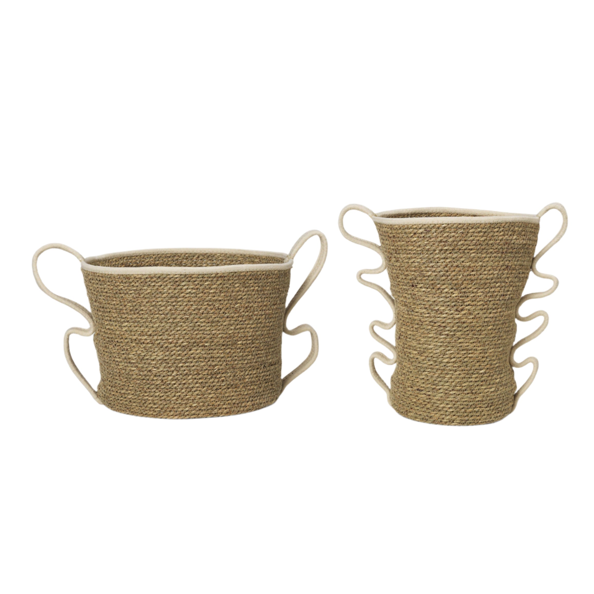 VERSO Korbset aus Seegras und Baumwollschnur