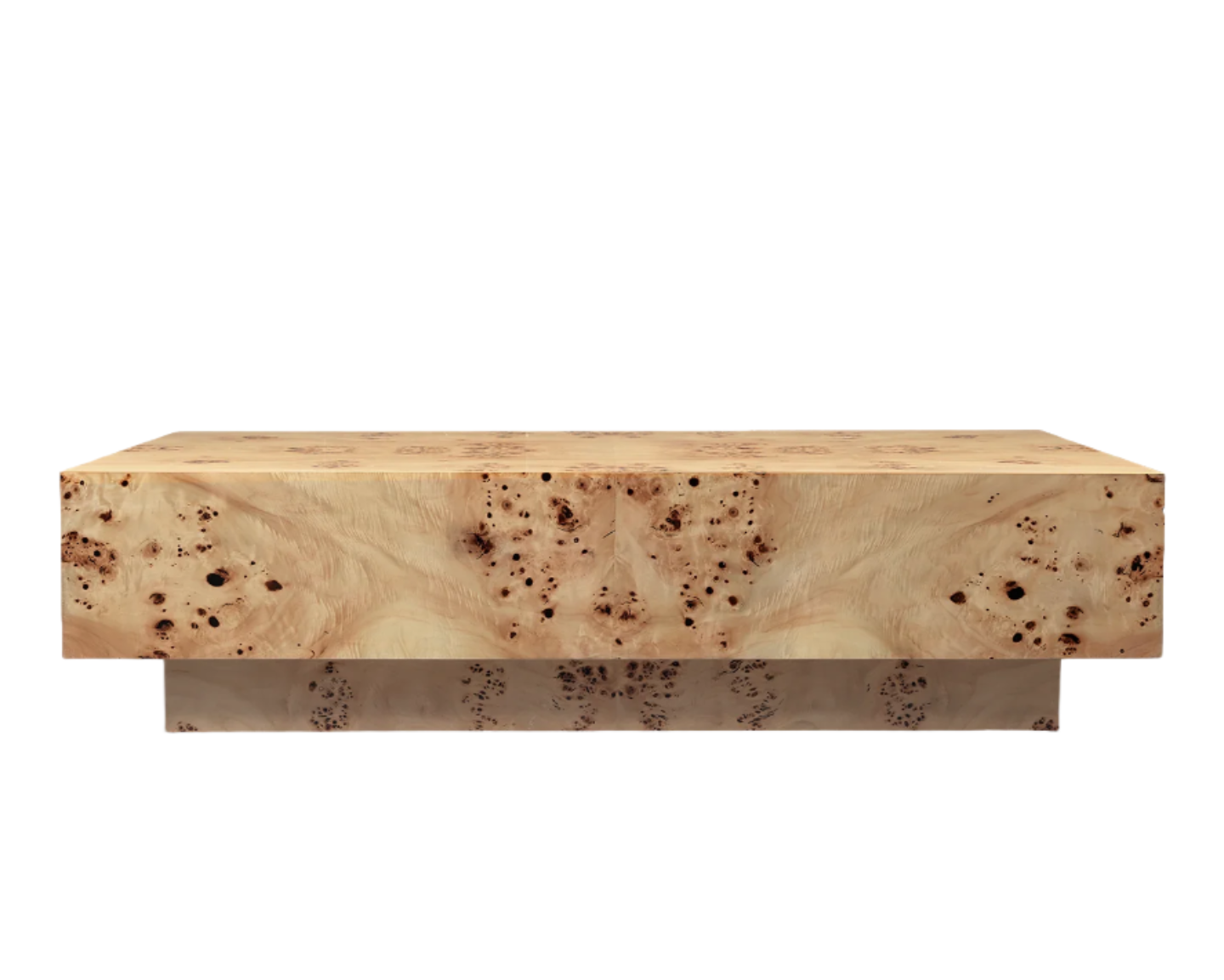 BURL fineer salontafel van populierenhout