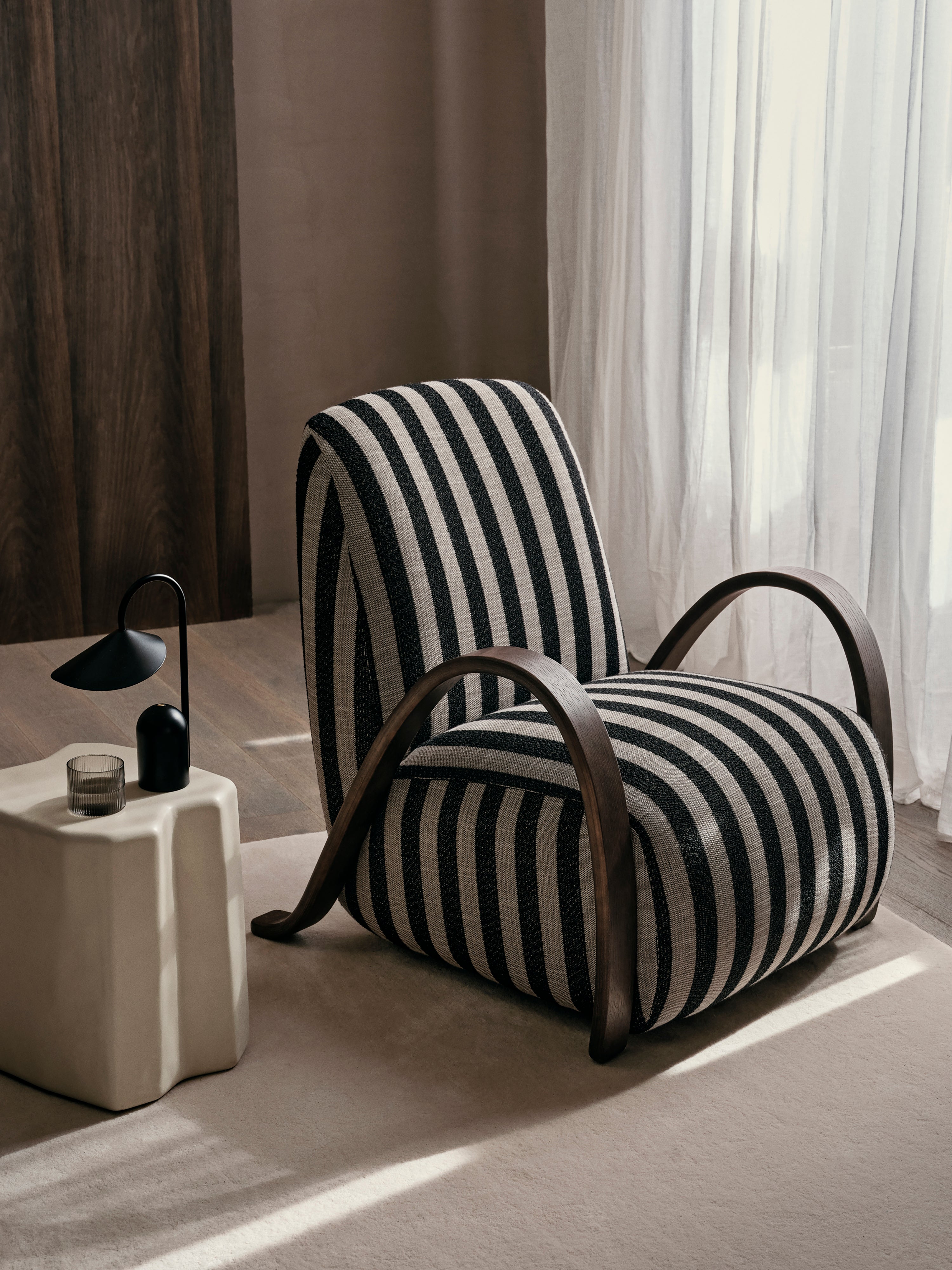 Hocker STAFFA gebroken wit