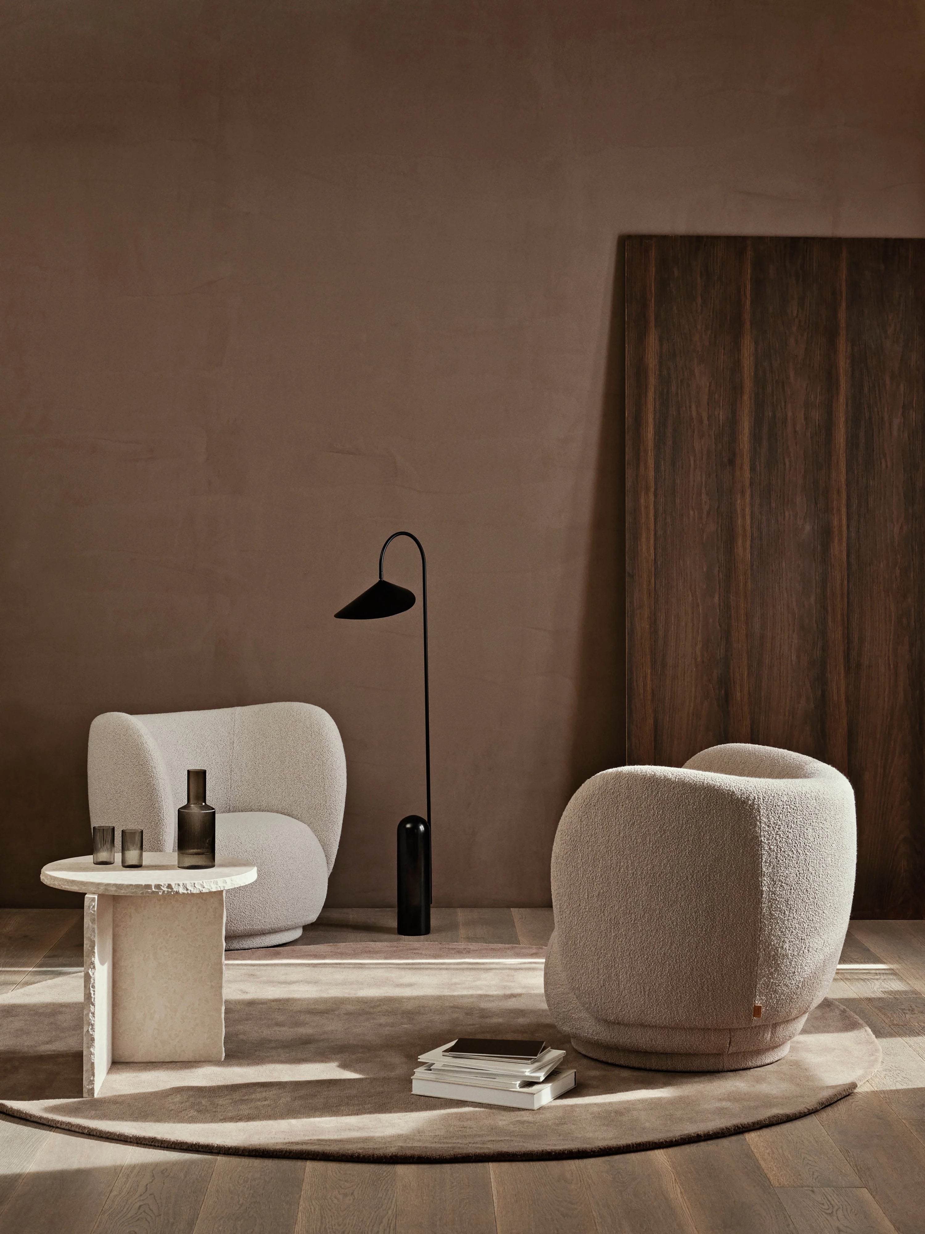 Draaistoel RICO LOUNGE Herfst bruin