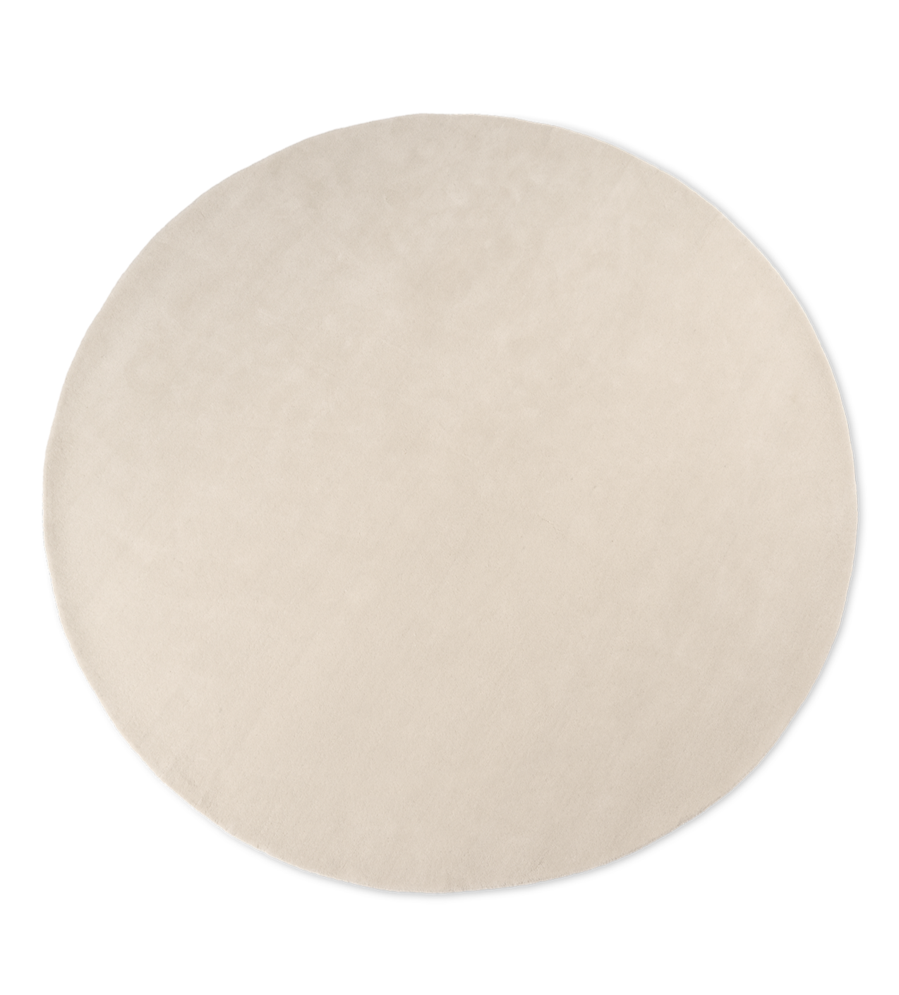 STILLE runder Teppich cremeweiß