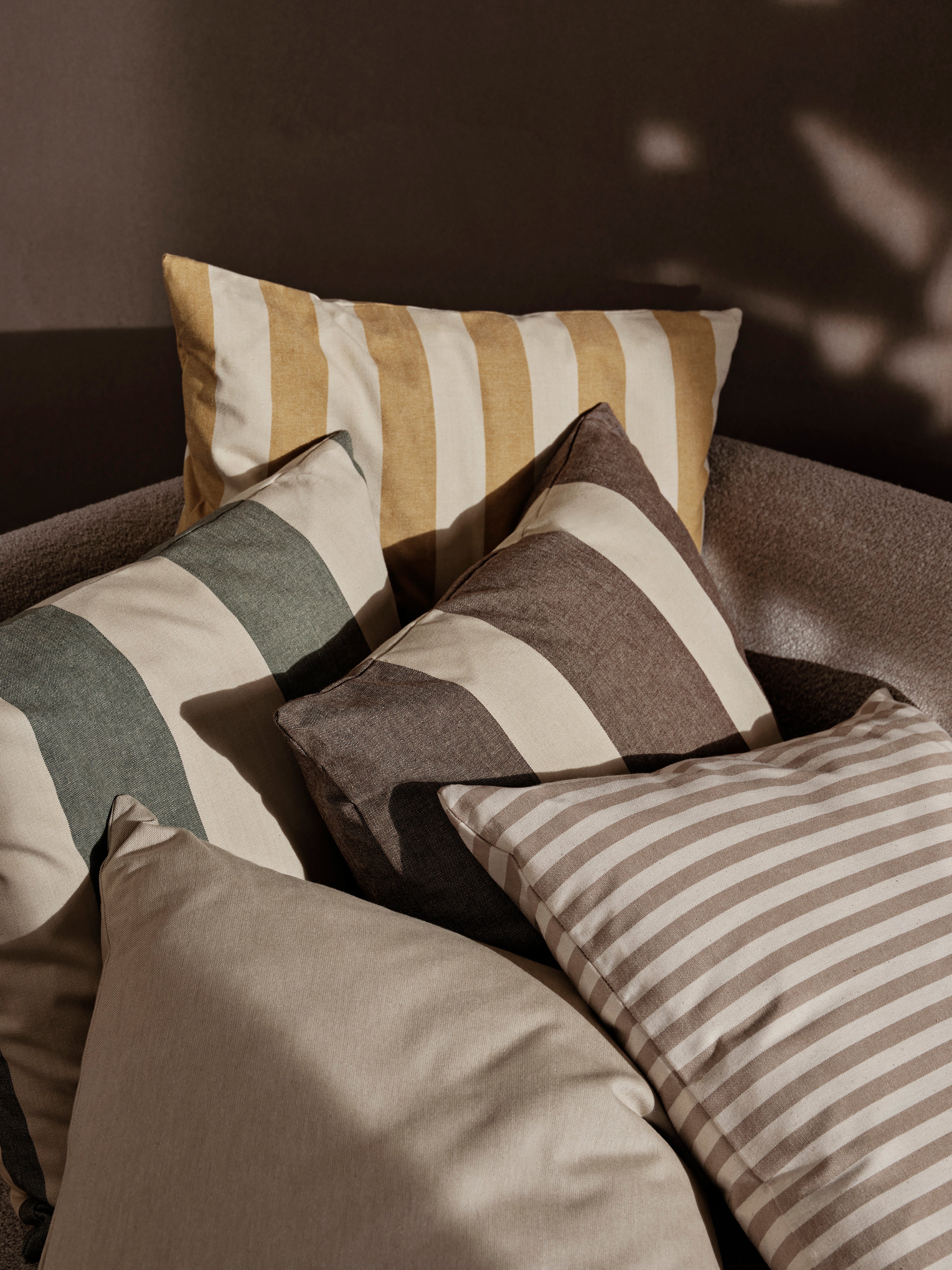 Kussenhoes STRAND beige met groen