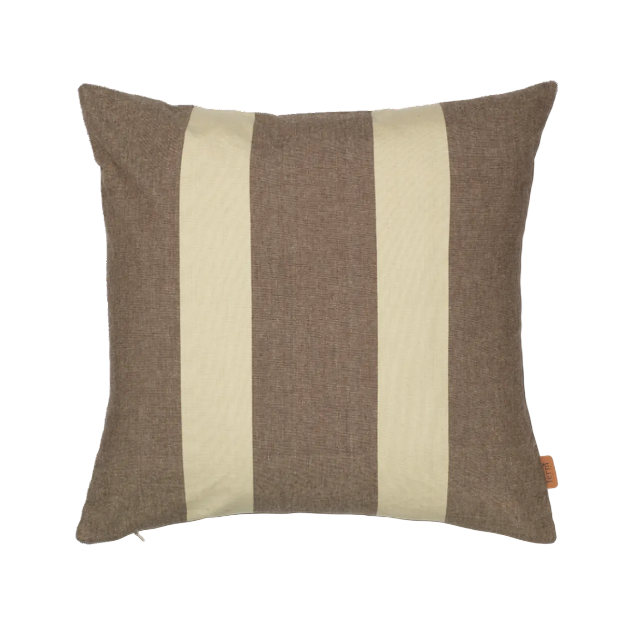 Kussenhoes STRAND koffie met beige