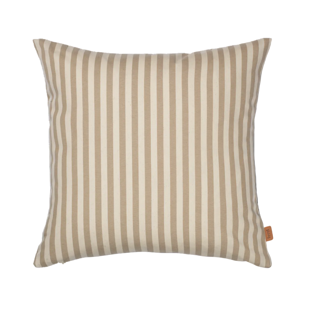 Kussenhoes STRAND beige met koffiebruin