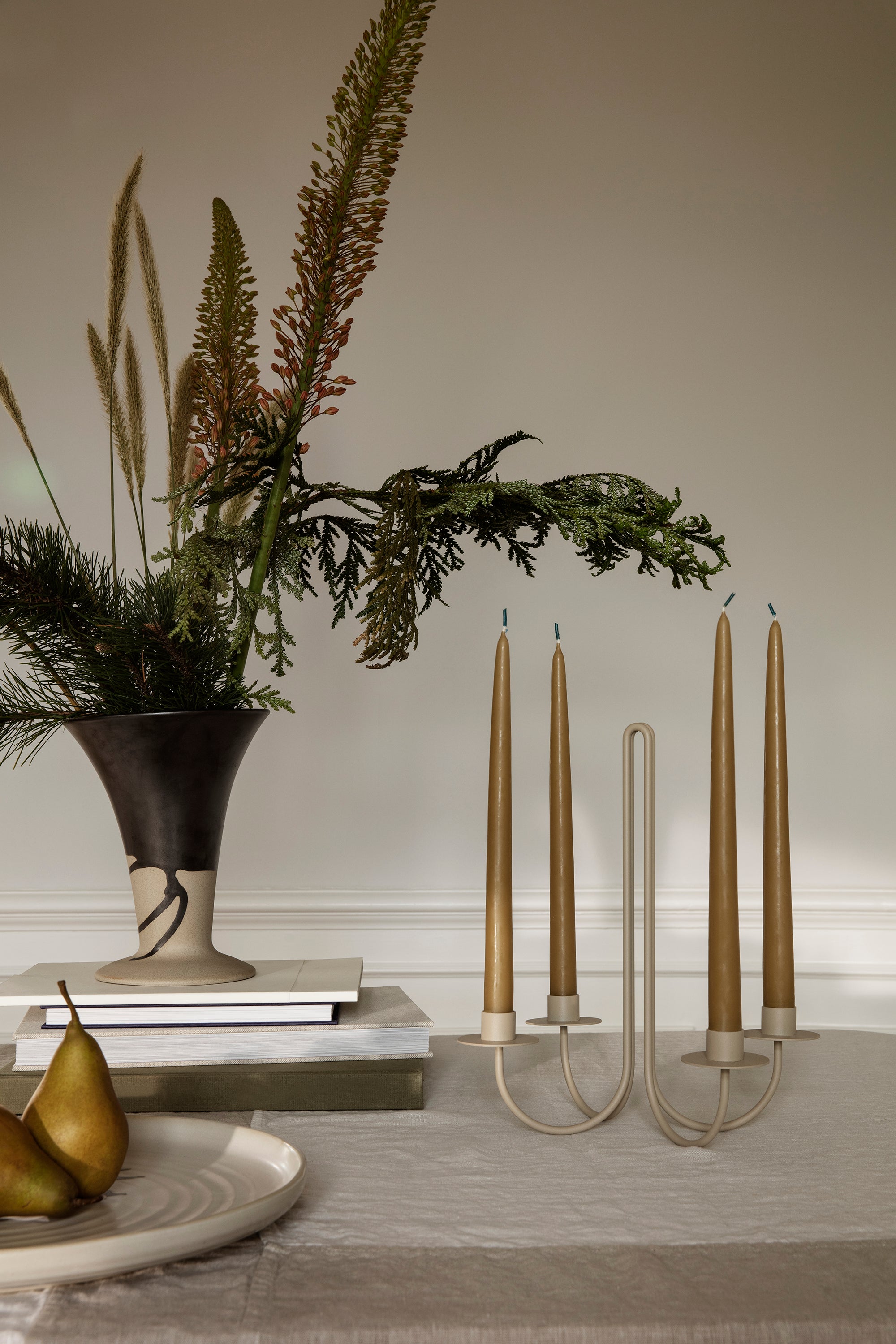 Kaarsenhouder SWAY beige
