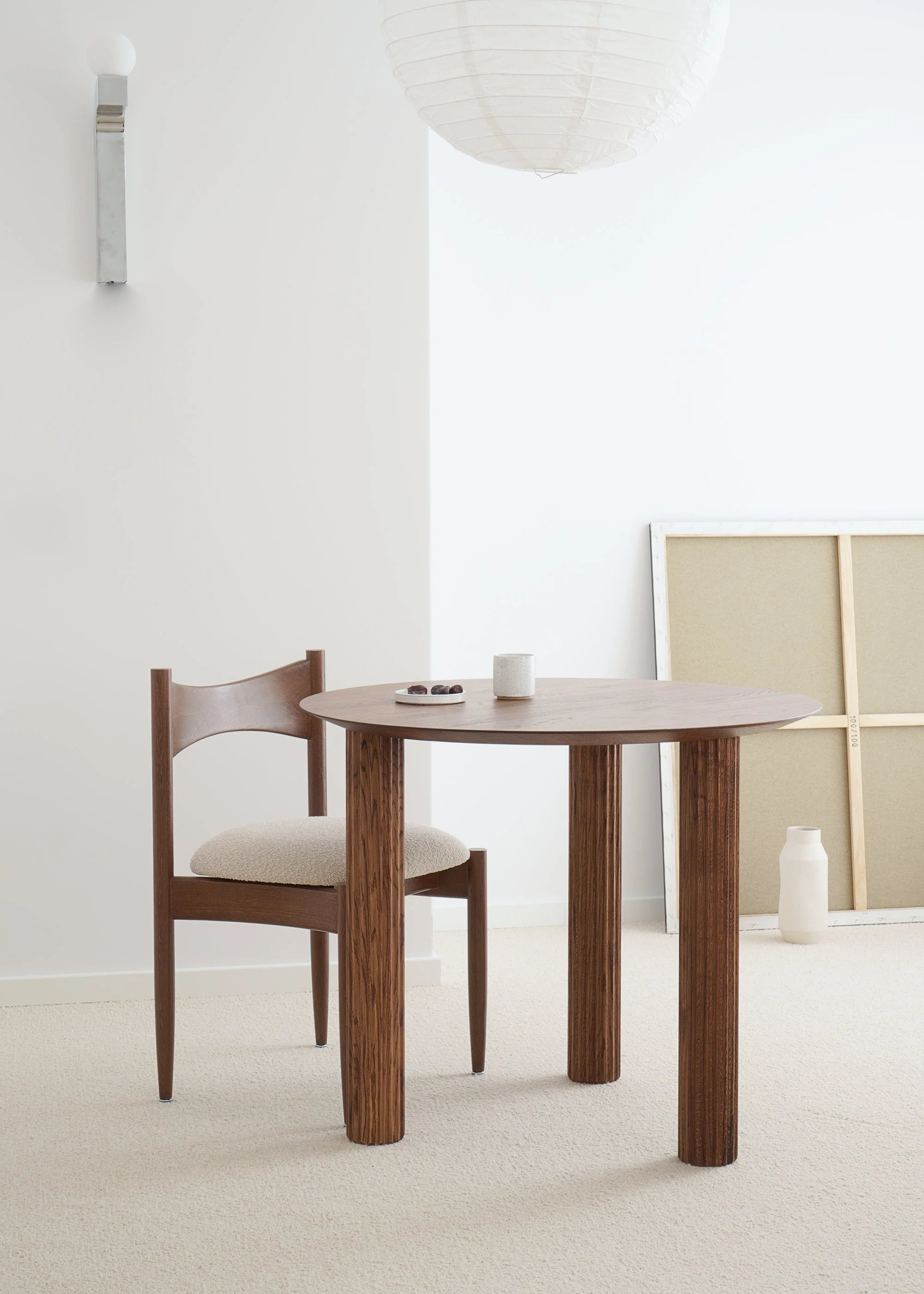 Ronde tafel FILAR zwart essenhout