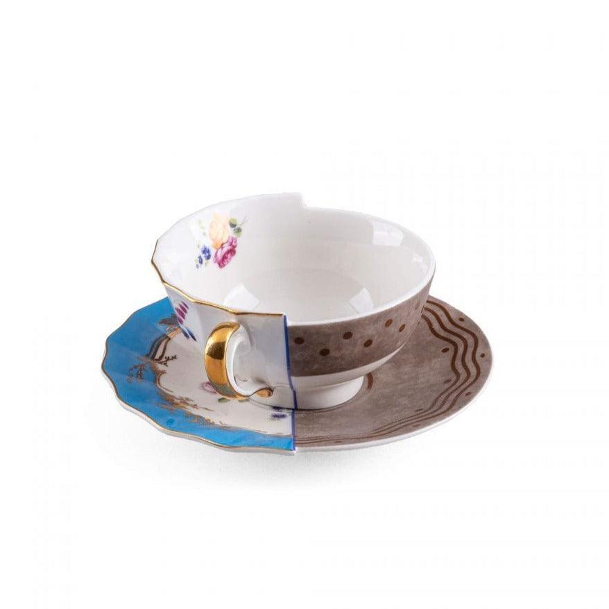 Filiżanka ze spodkiem HYBRID KERMA porcelanowy – Seletti