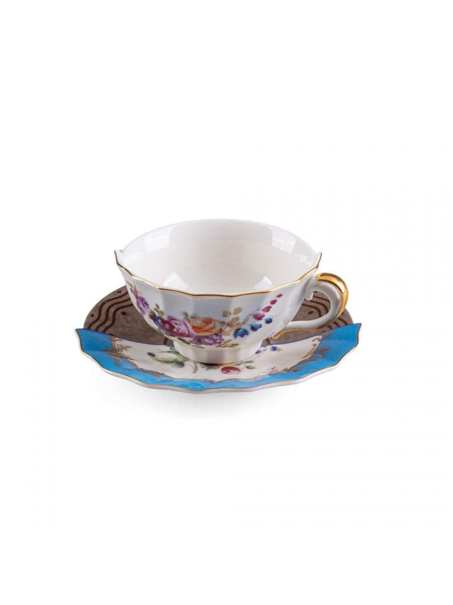 Filiżanka ze spodkiem HYBRID KERMA porcelanowy – styl nowoczesny
