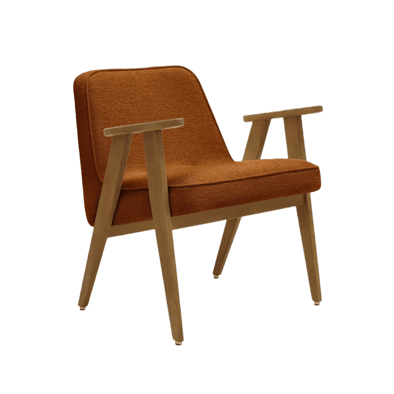 Fotel 366 czerwony w tkaninie Boucle Sierra 366 concept Eye on Design