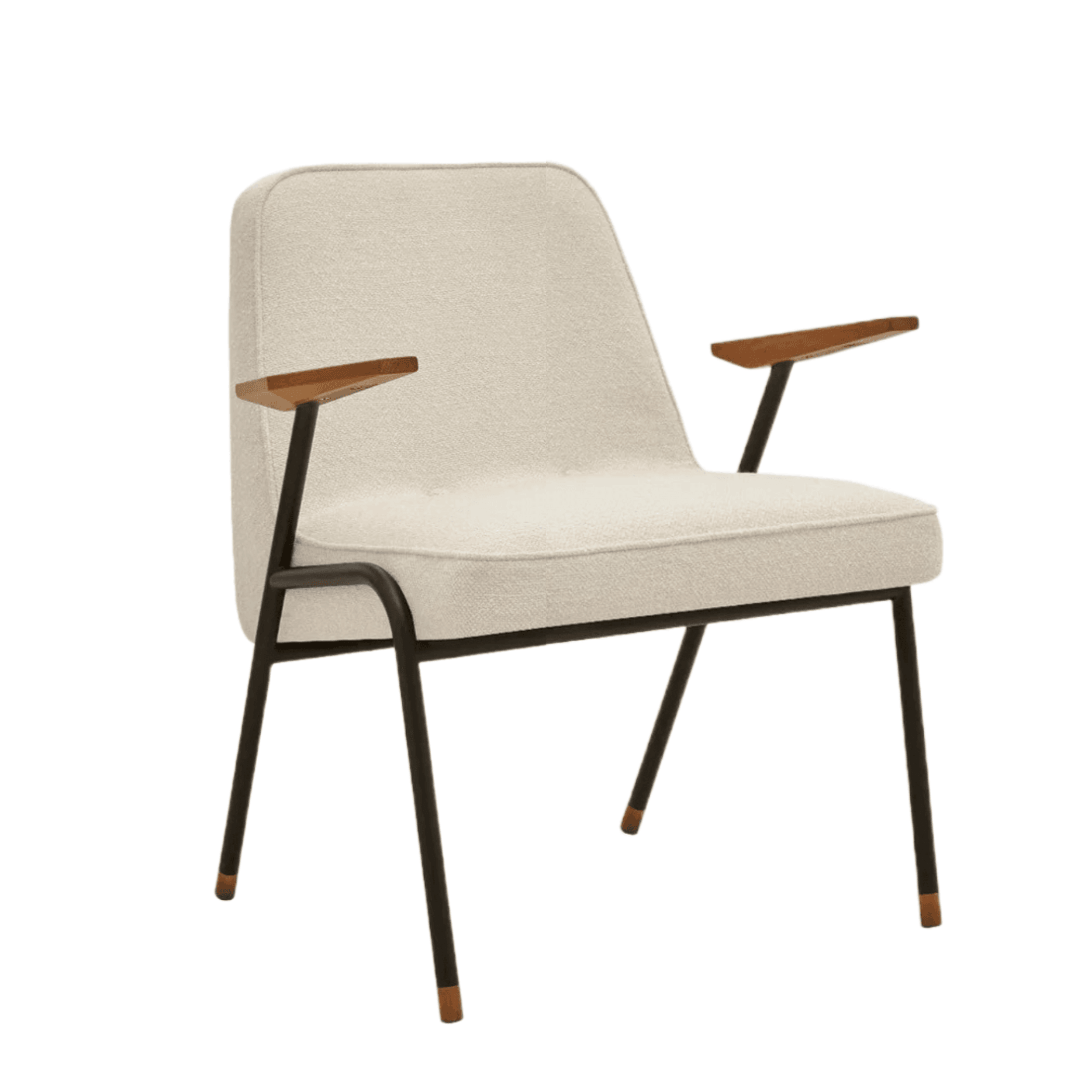 Fotel 366 METAL beżowy w tkaninie Boucle Creme 366 concept Eye on Design