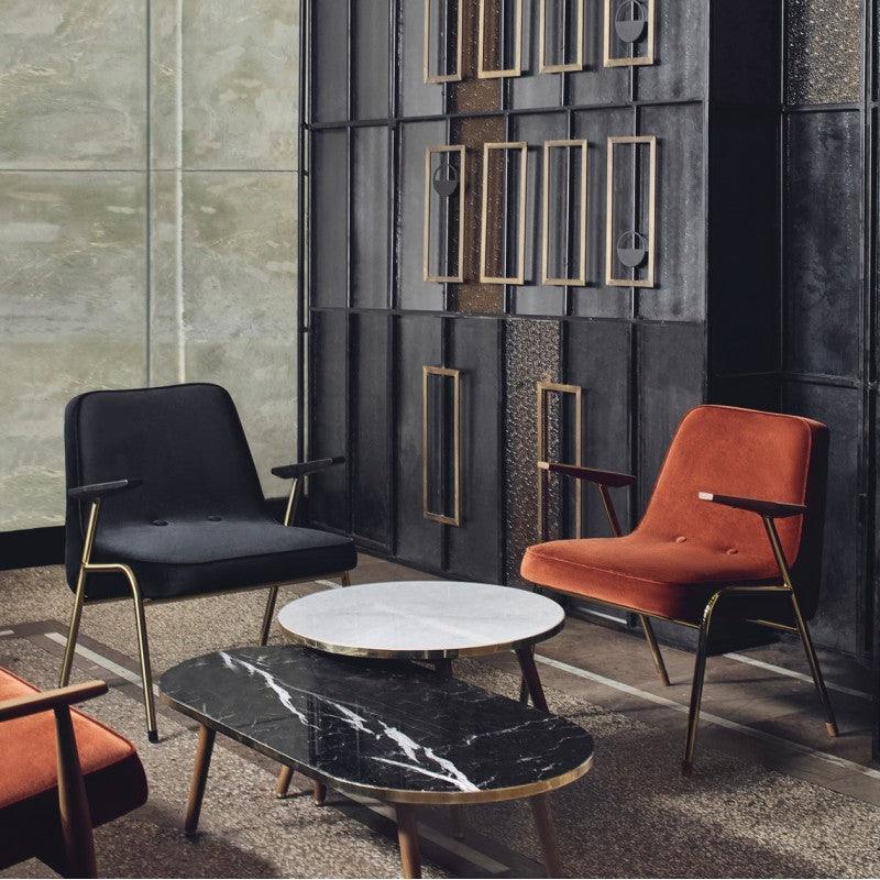 Fotel 366 METAL beżowy w tkaninie Boucle Creme 366 concept Eye on Design