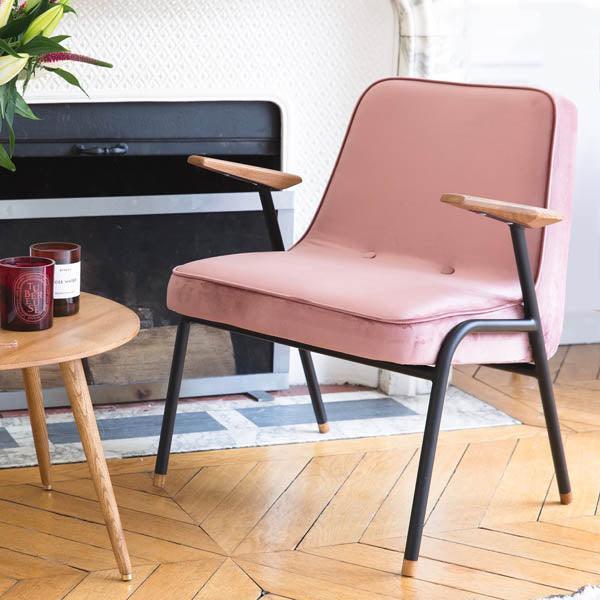 Fotel 366 METAL beżowy w tkaninie Boucle Creme 366 concept Eye on Design