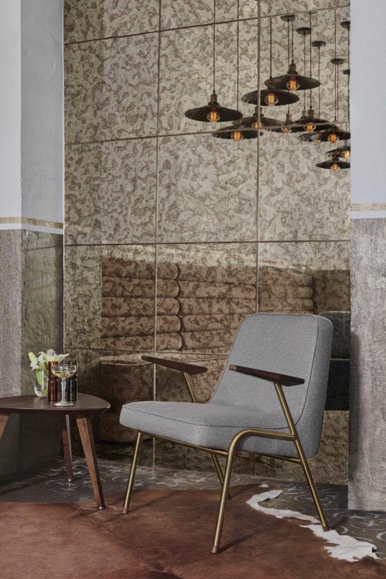 Fotel 366 METAL beżowy w tkaninie Coco Creme 366 concept Eye on Design