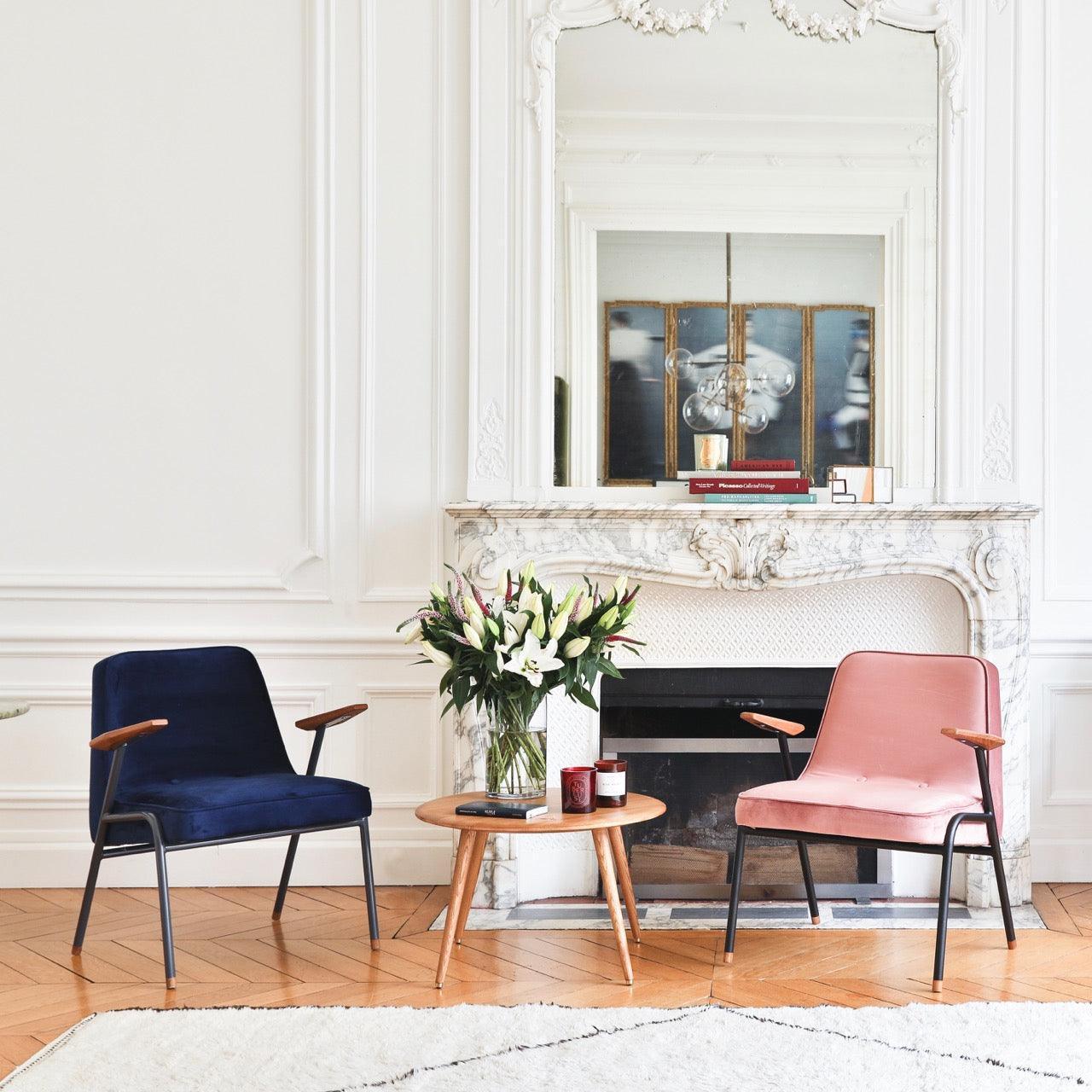 Fotel 366 METAL beżowy w tkaninie Coco Creme 366 concept Eye on Design