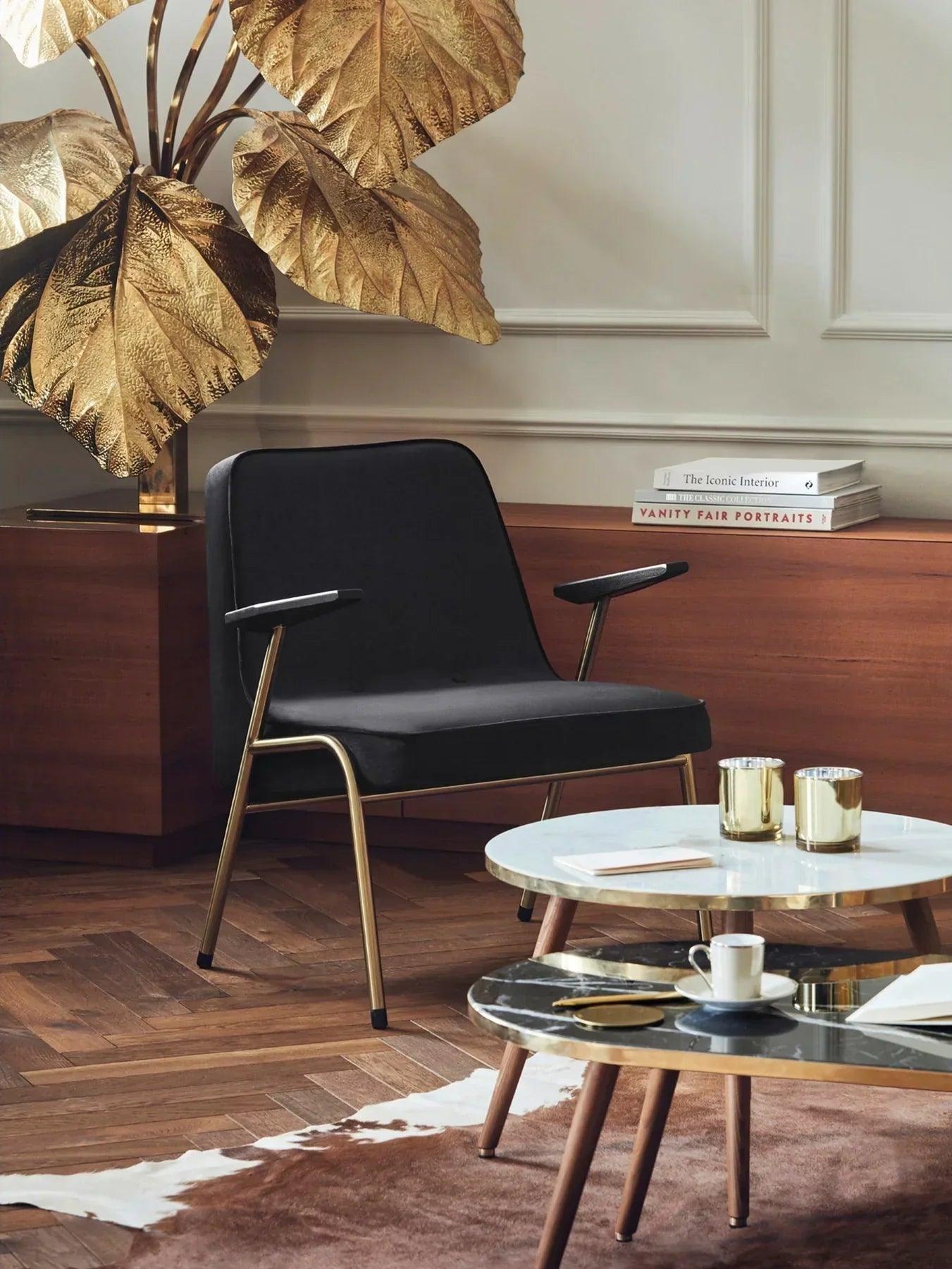 Fotel 366 METAL beżowy w tkaninie Coco Creme 366 concept Eye on Design