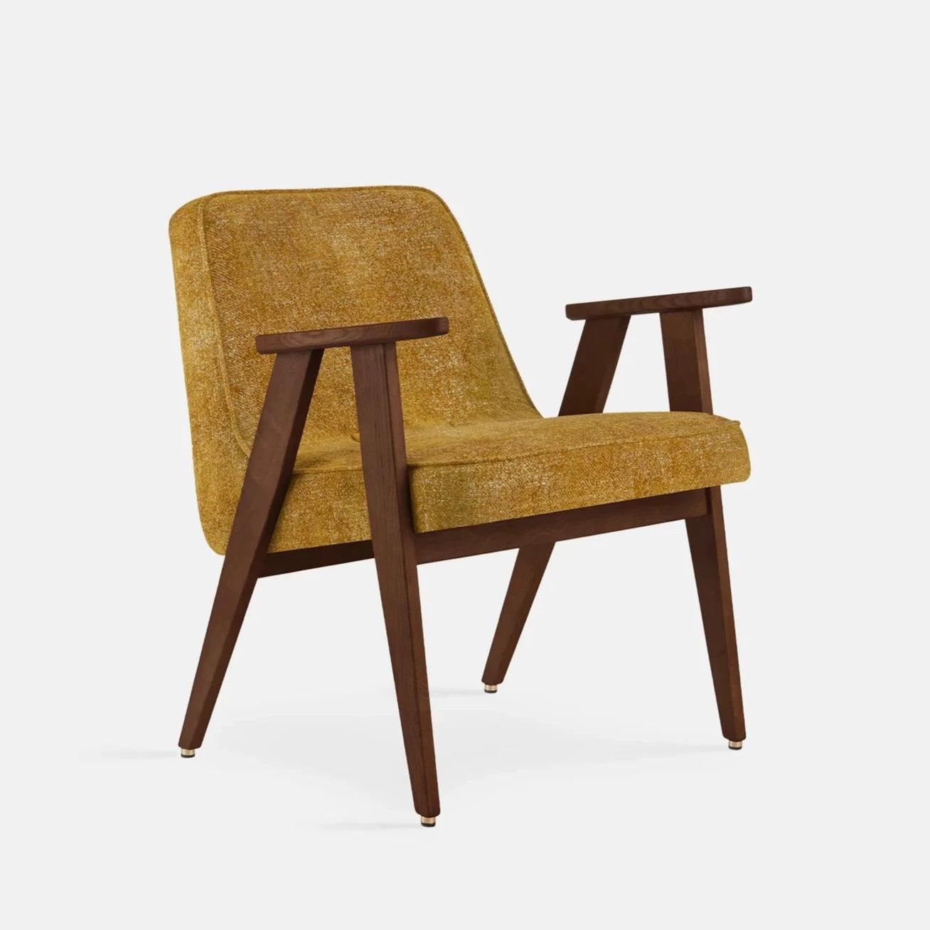 Fotel 366 żółty w tkaninie Marble Mustard 366 concept Dąb-05 Eye on Design