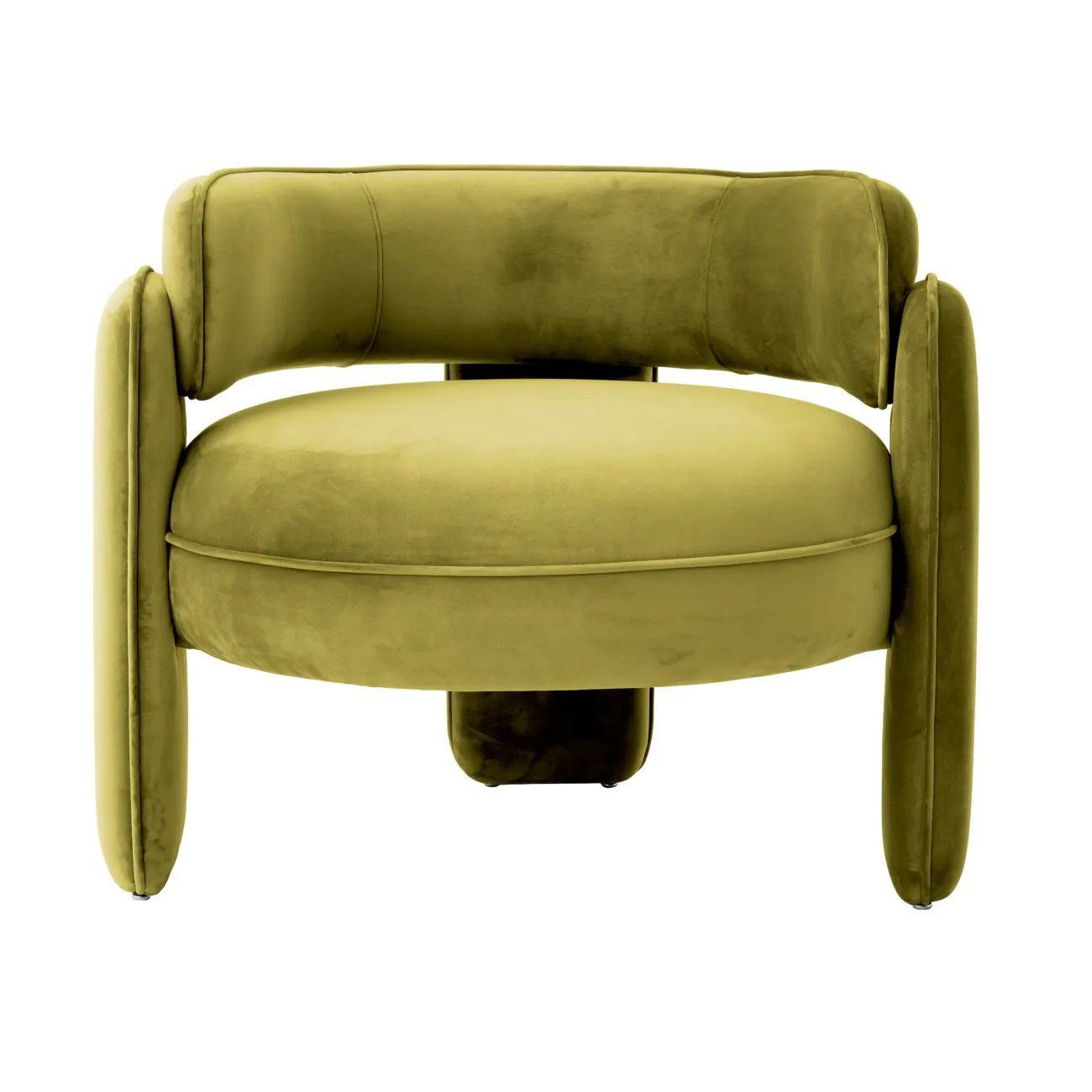 Fotel aksamitny CHAPLIN zielony Eichholtz Eye on Design