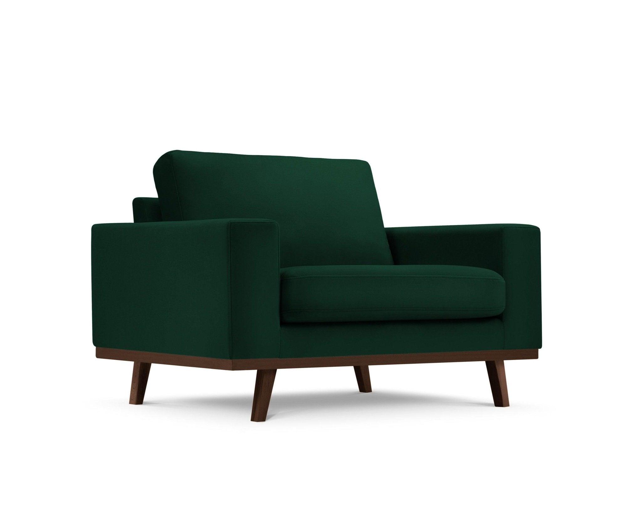 Fotel aksamitny HEBE butelkowa zieleń Mazzini Sofas Eye on Design