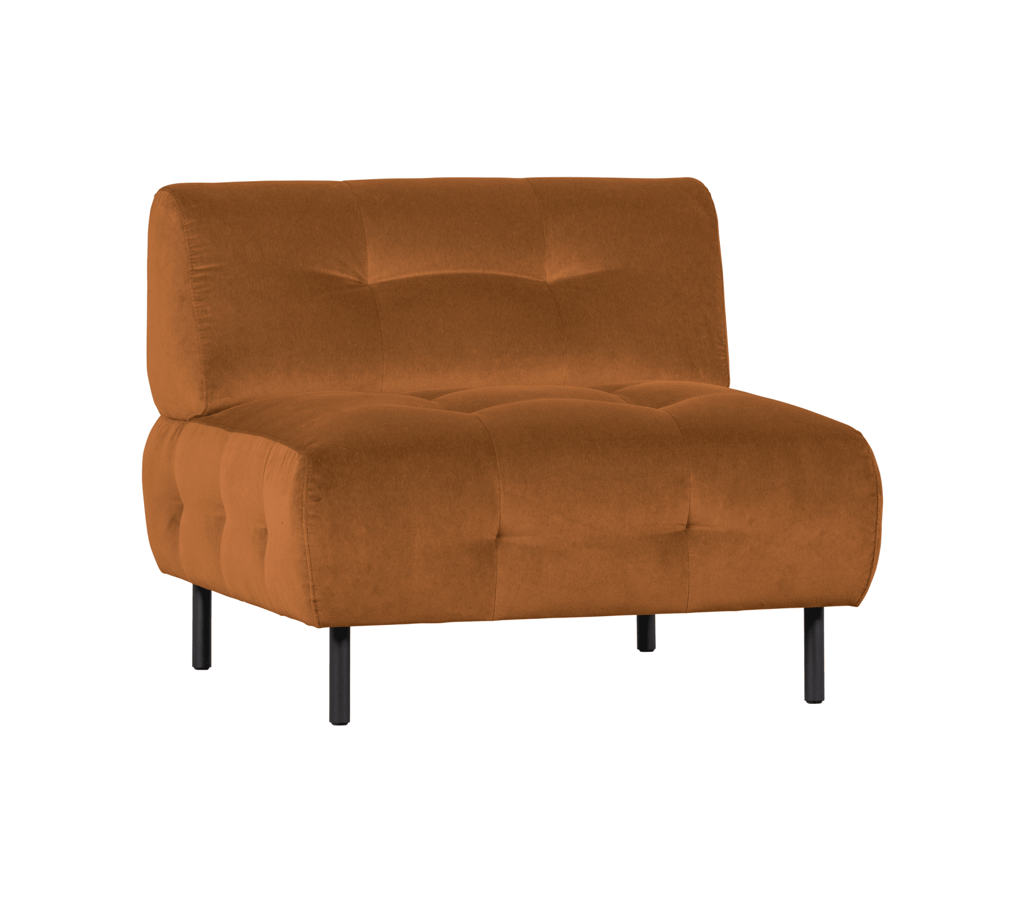 Fotel aksamitny LLOYD cynamonowy Woood Exclusive Eye on Design