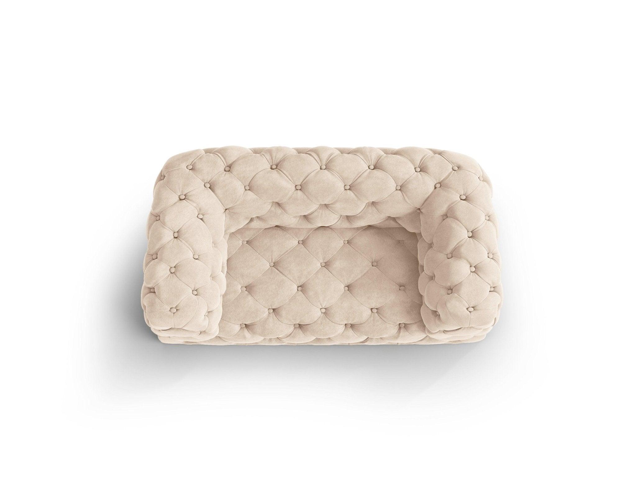 Fotel aksamitny LOGE beżowy Windsor & Co Eye on Design