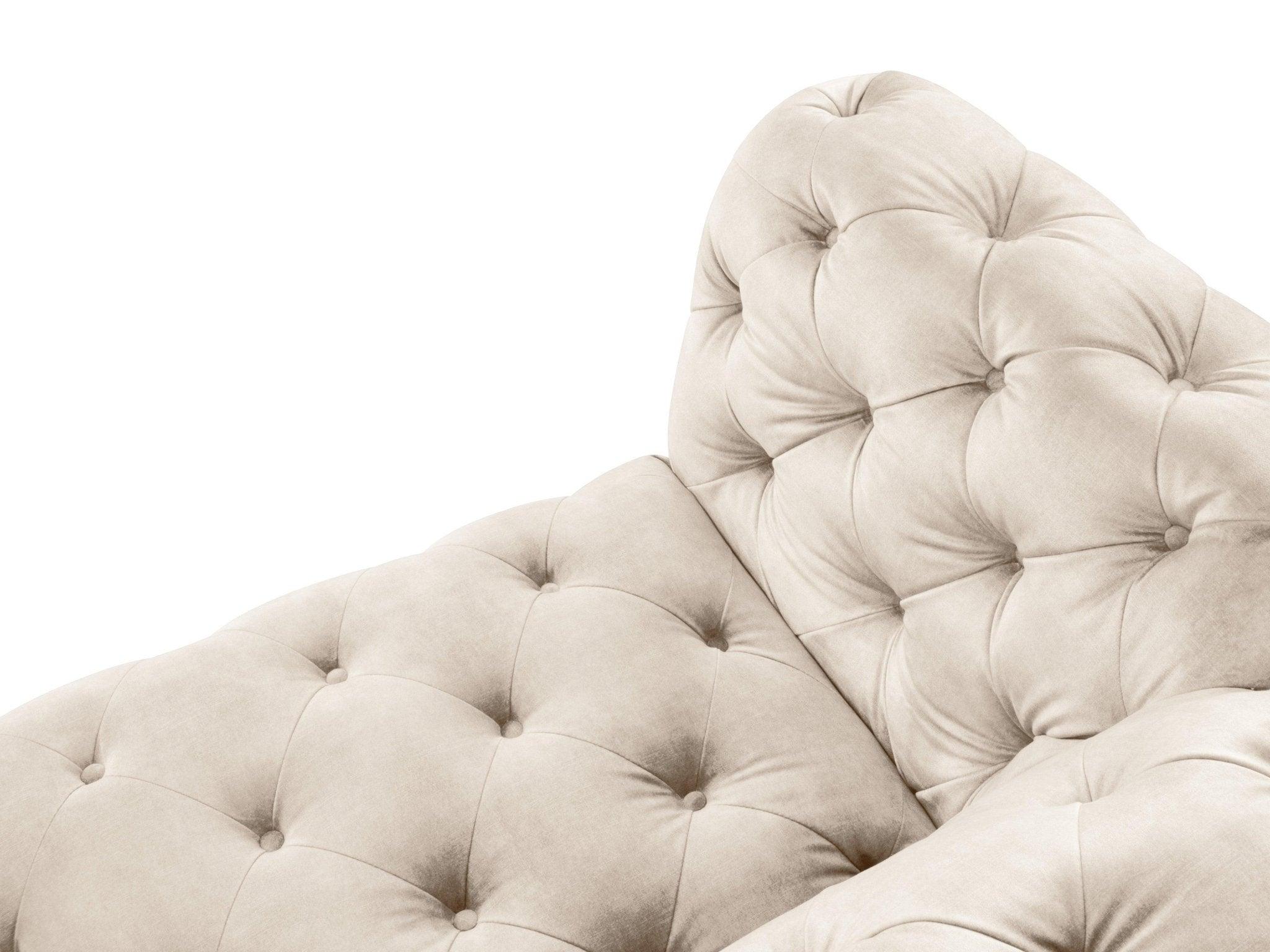 Fotel aksamitny LOGE jasnobeżowy Windsor & Co Eye on Design