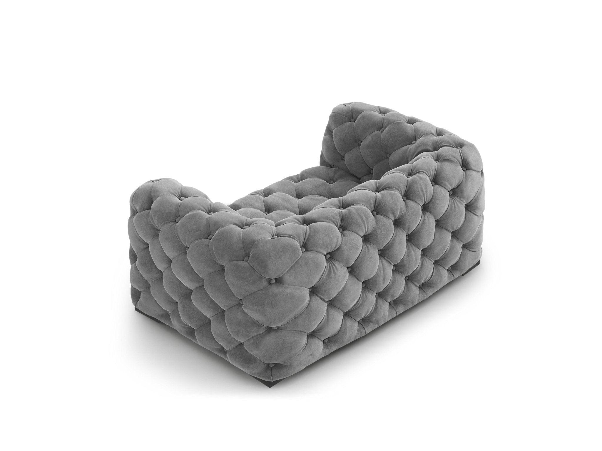 Fotel aksamitny LOGE szary Windsor & Co Eye on Design