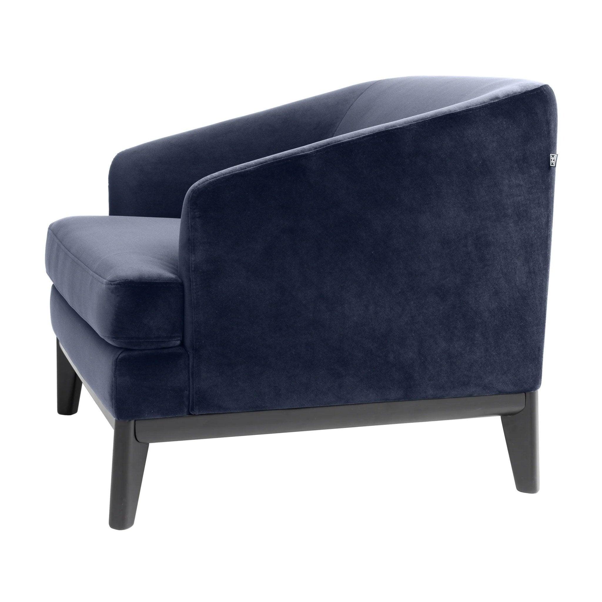 Fotel aksamitny MONTEREY granatowy Eichholtz Eye on Design