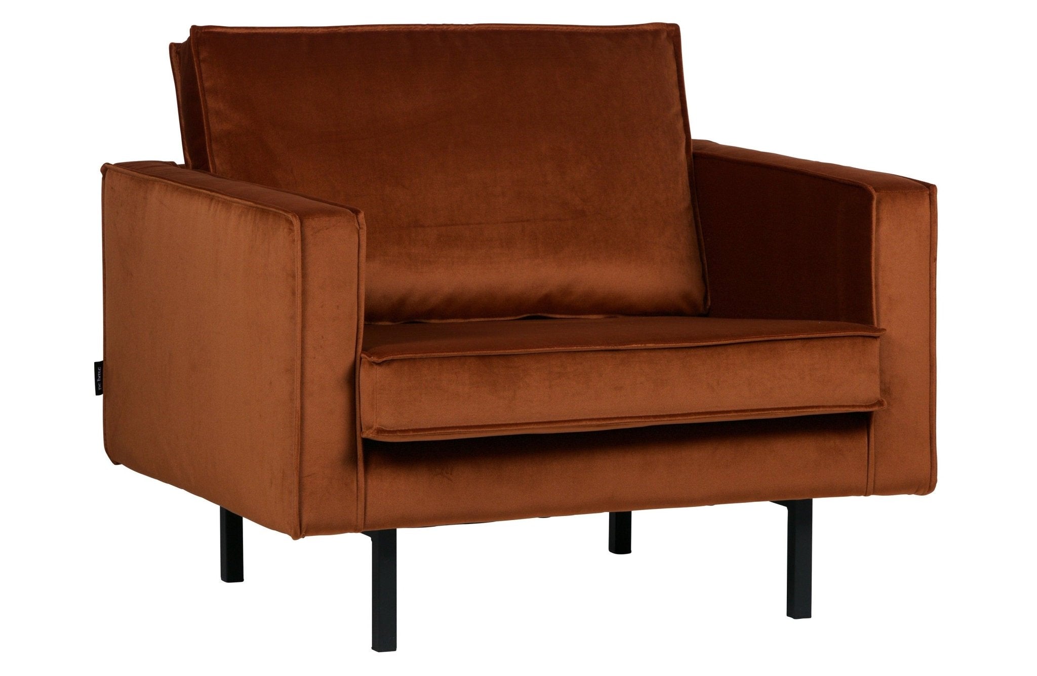 Fotel aksamitny RODEO rdzawy Be Pure Eye on Design