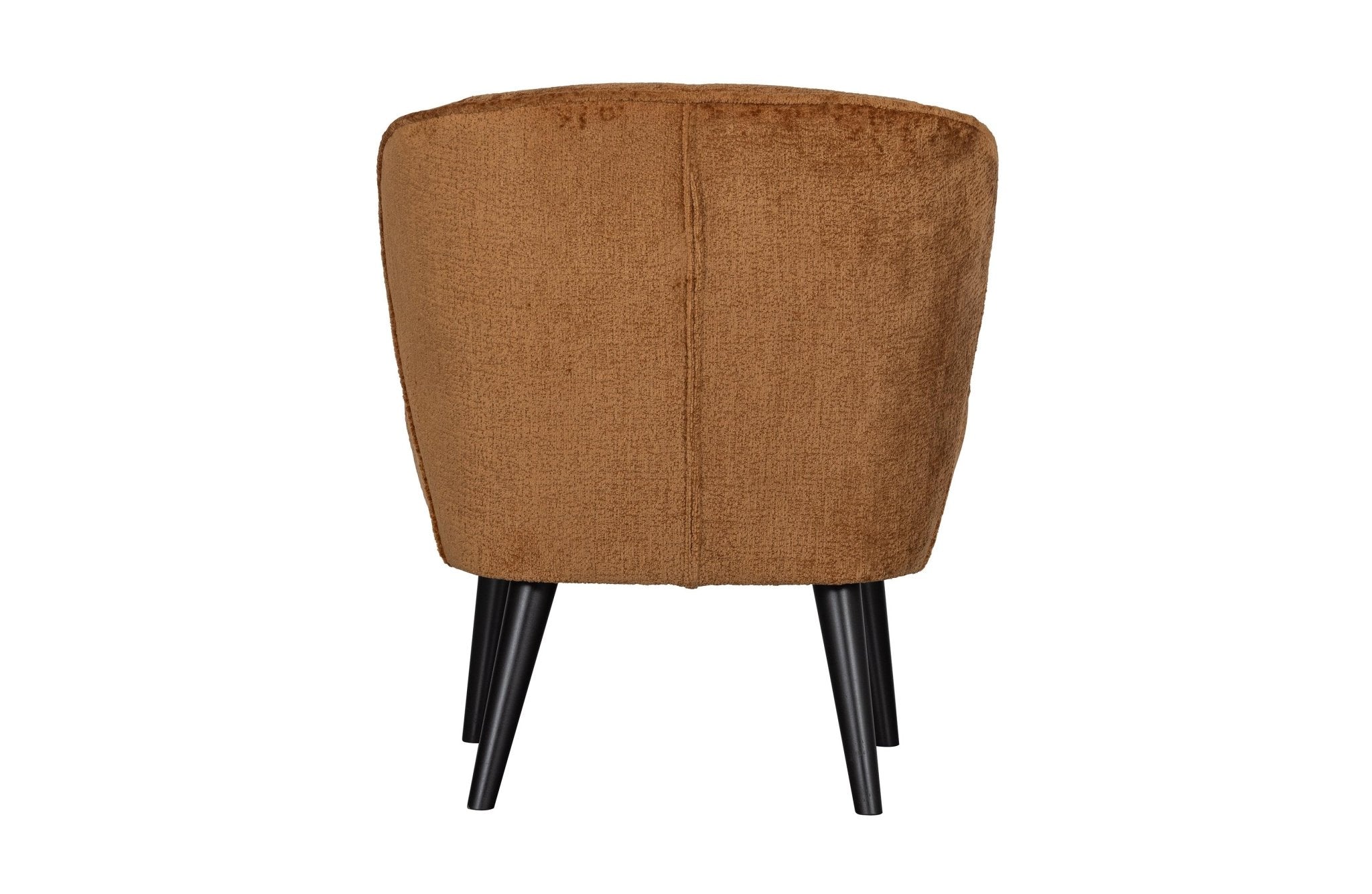 Fotel aksamitny SARA koniakowy Woood Eye on Design