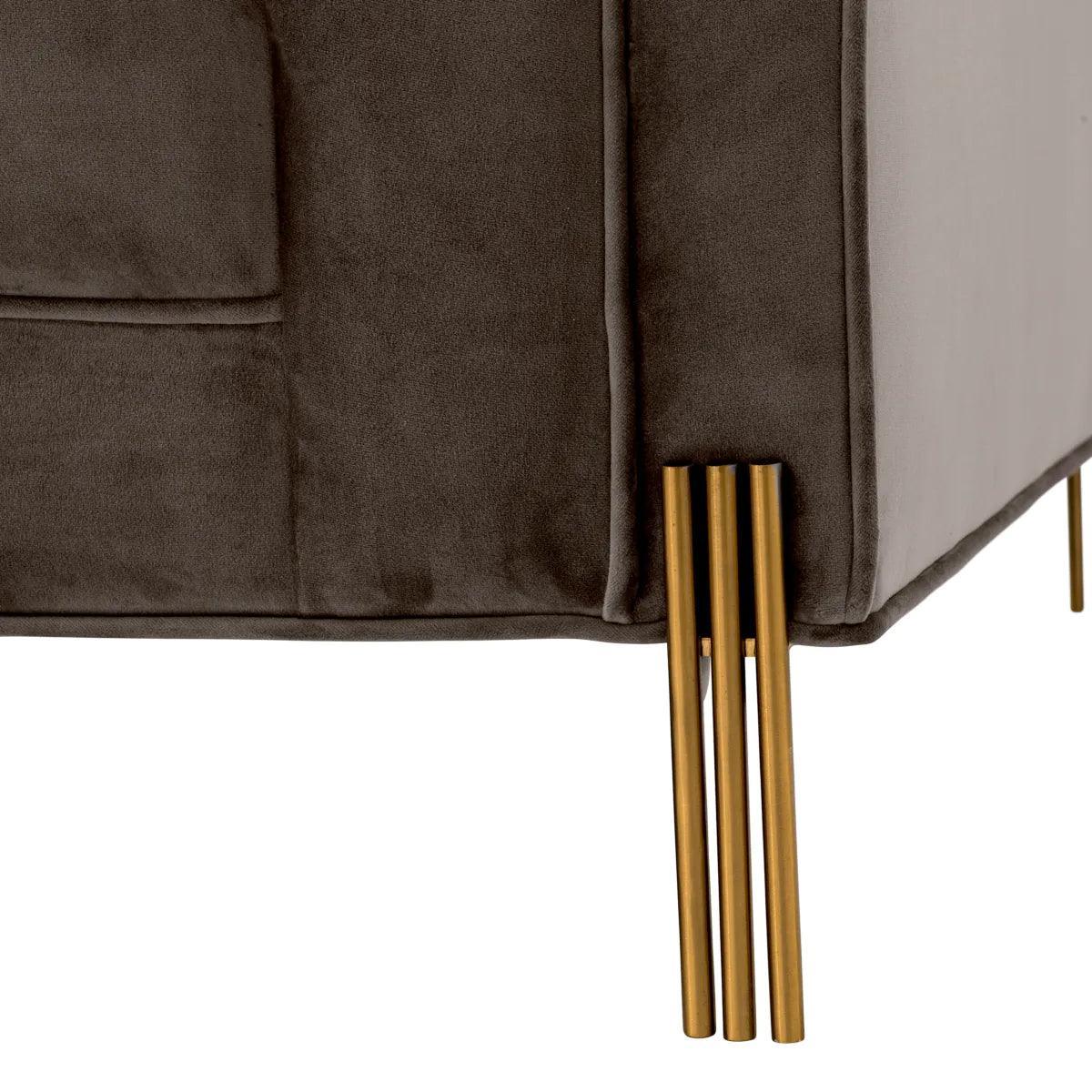 Fotel aksamitny SIENNA szary Eichholtz Eye on Design