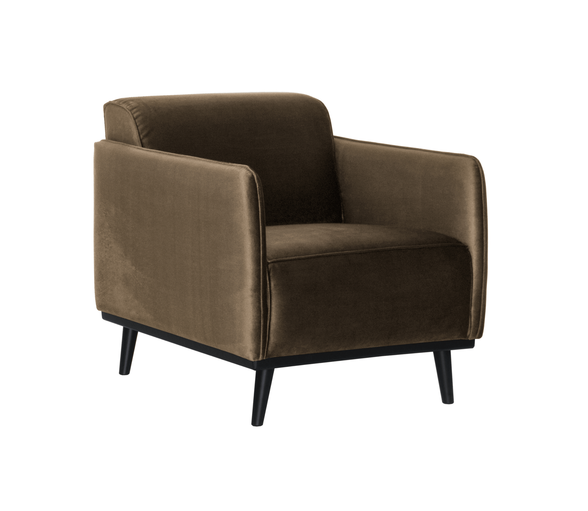 Fotel aksamitny STATEMENT ciemnobrązowy Be Pure Eye on Design