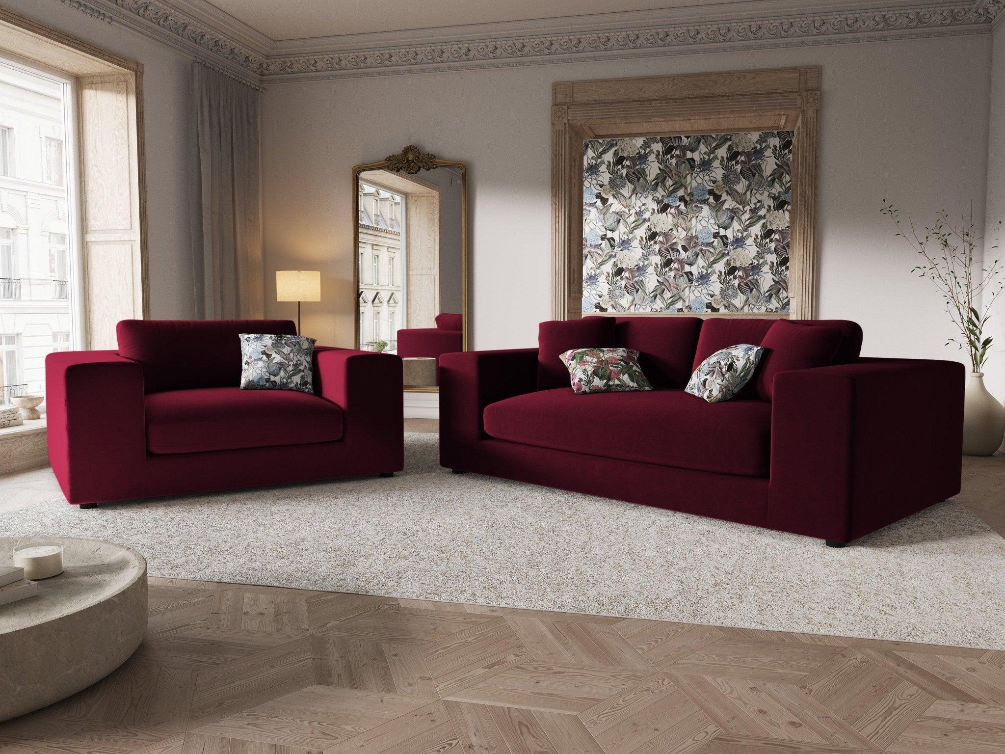 Fotel aksamitny TENDANCE bordowy CXL by Christian Lacroix Eye on Design