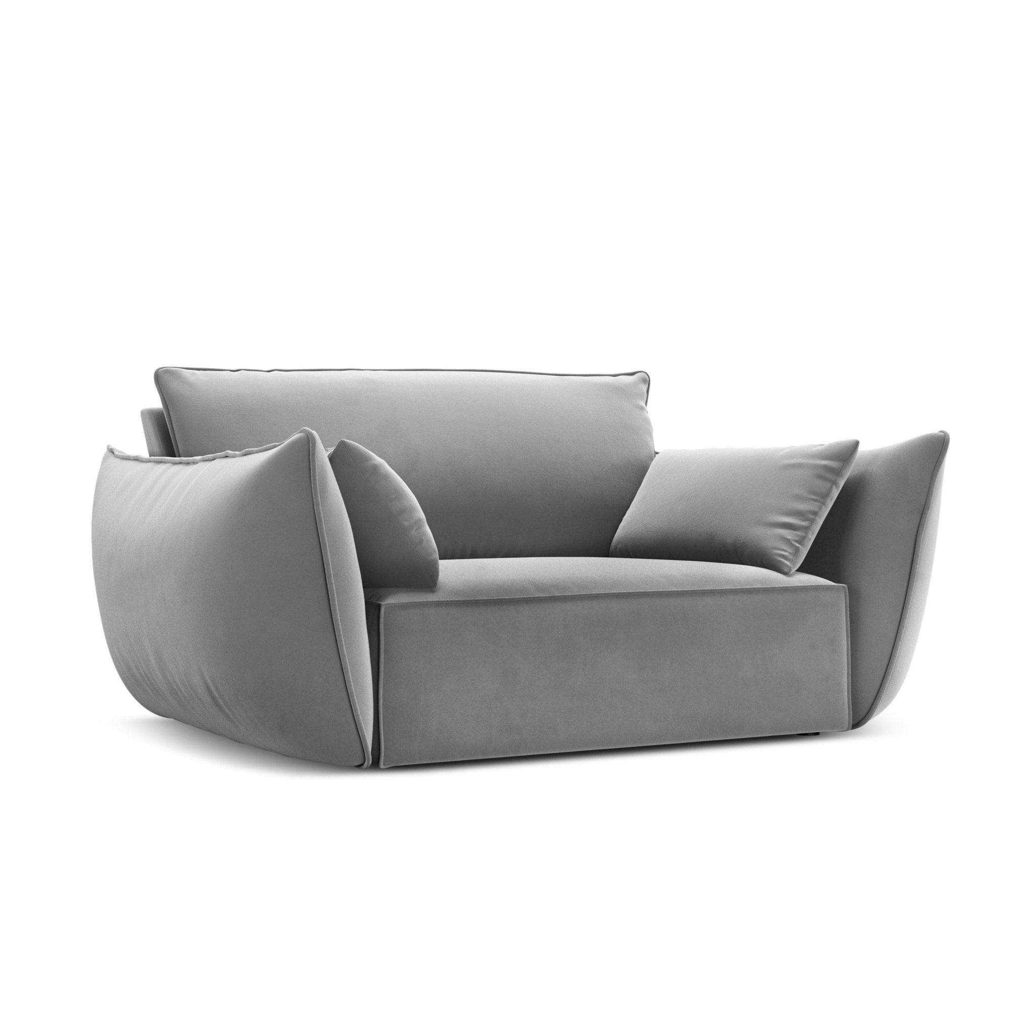 Fotel aksamitny VANDA szary Mazzini Sofas Eye on Design