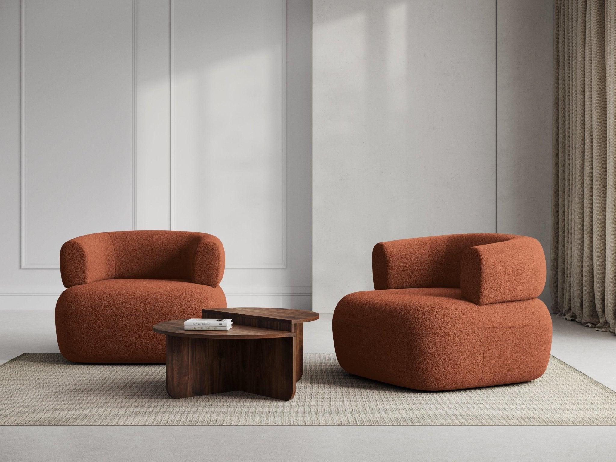 Fotel ALDRIN ceglany boucle Windsor & Co Eye on Design