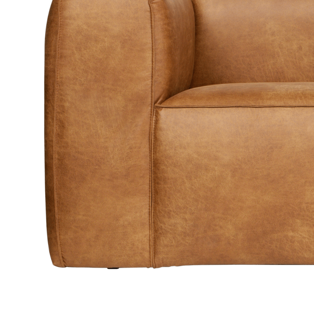 Fotel BEAN koniakowa ekoskóra Woood Eye on Design