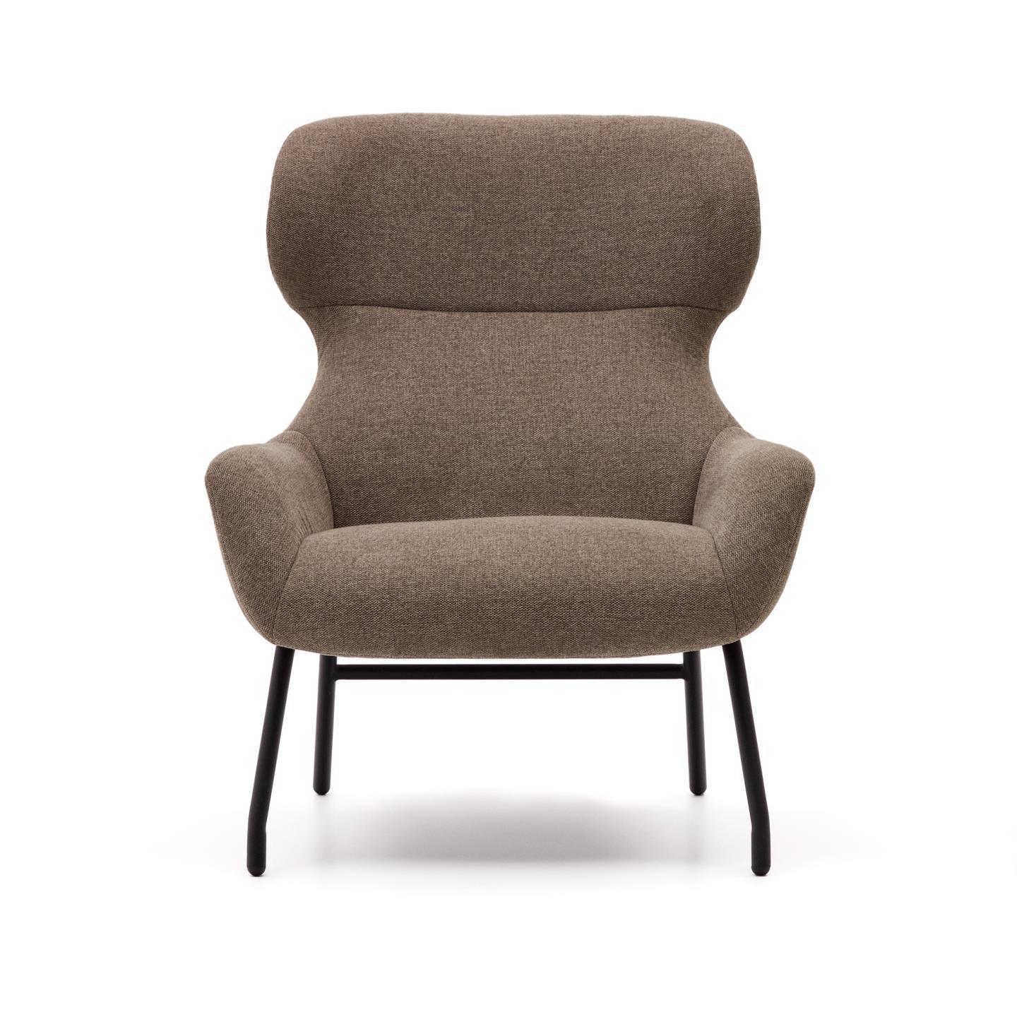 Fotel BELINA jasnobrązowy szenil La Forma Eye on Design