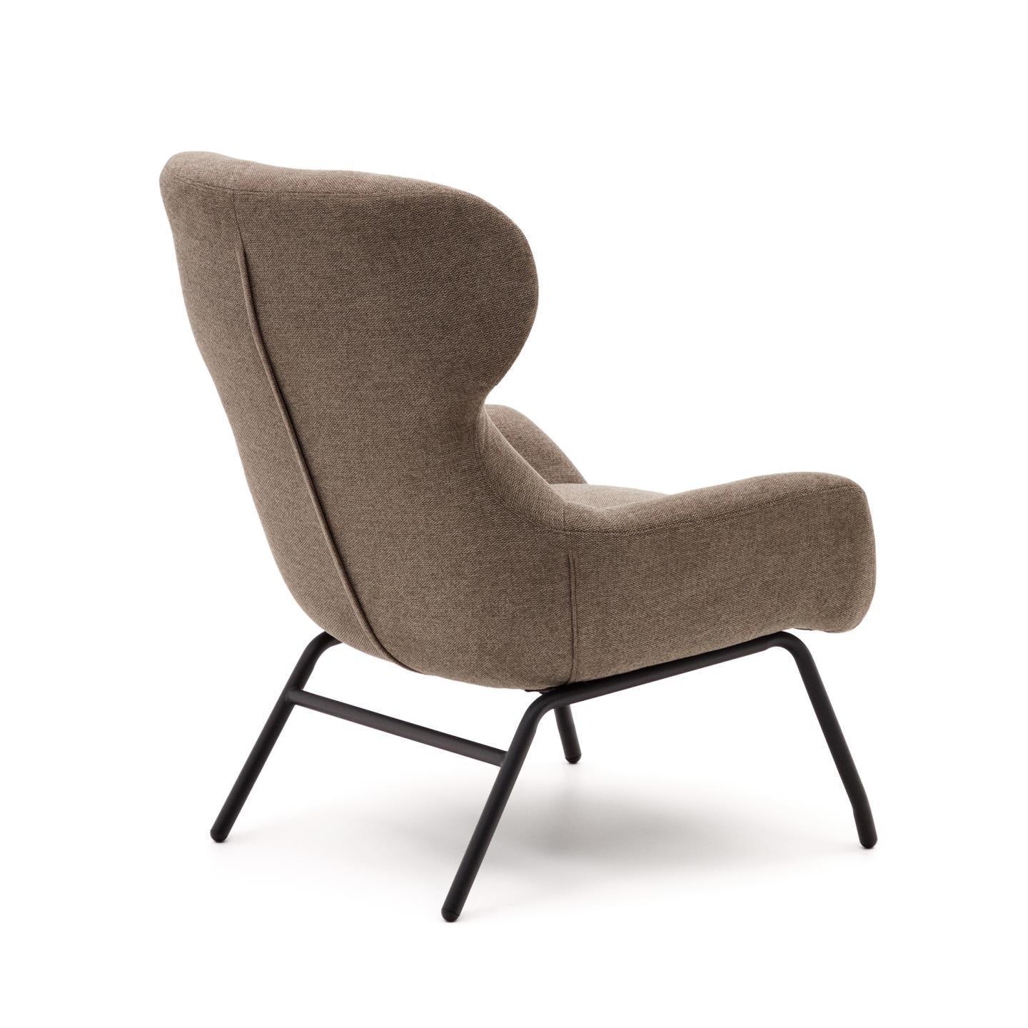 Fotel BELINA jasnobrązowy szenil La Forma Eye on Design