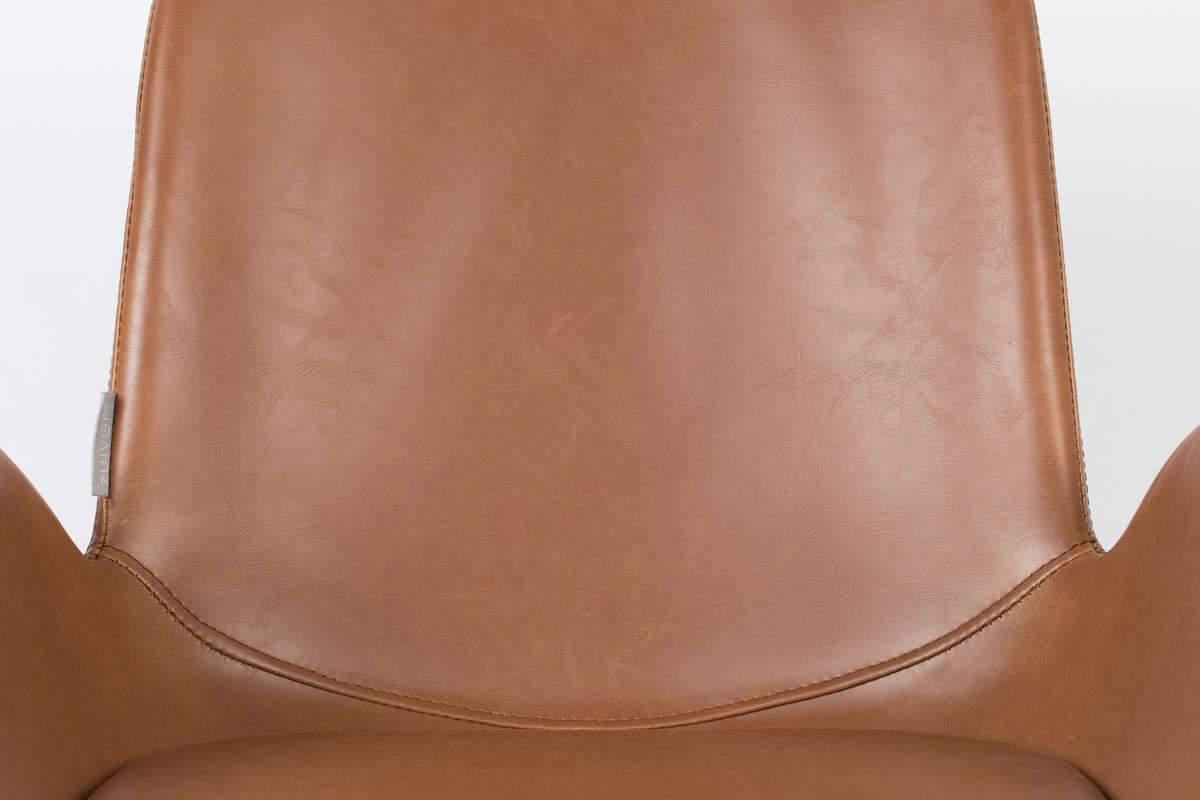 Fotel BRIT ekoskóra brązowy Zuiver Eye on Design