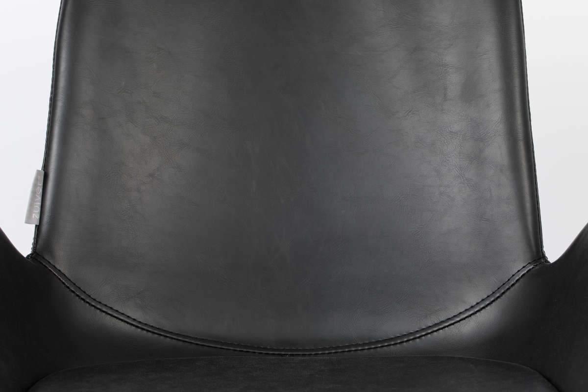 Fotel BRIT ekoskóra czarny Zuiver Eye on Design