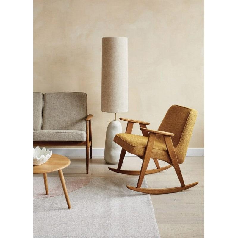 Fotel bujany 366 żółty w tkaninie Shine Velvet Mustard 366 concept Eye on Design