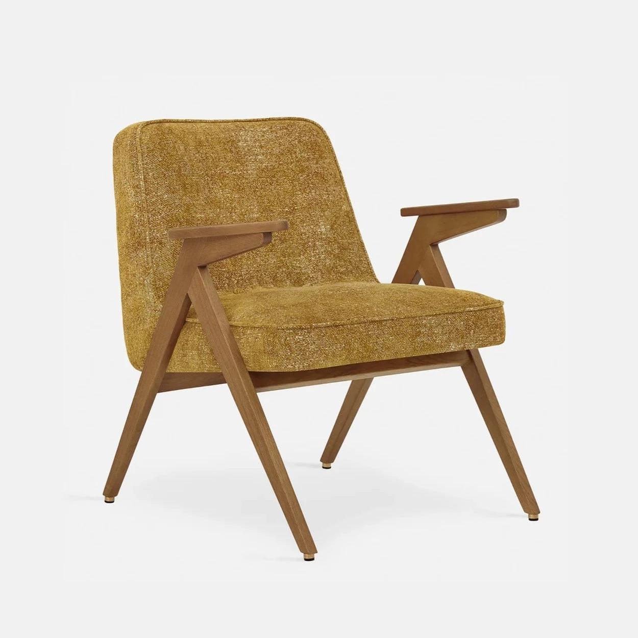 Fotel BUNNY żółty w tkaninie Marble Mustard 366 concept Eye on Design