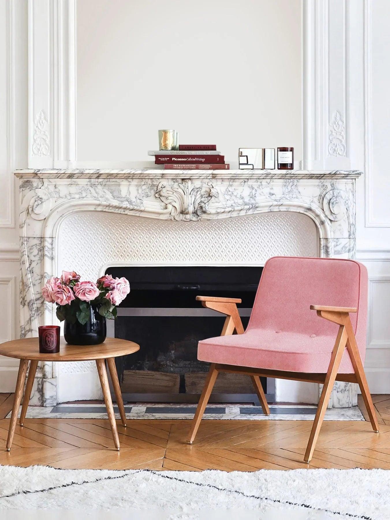 Fotel BUNNY żółty w tkaninie Marble Mustard 366 concept Eye on Design