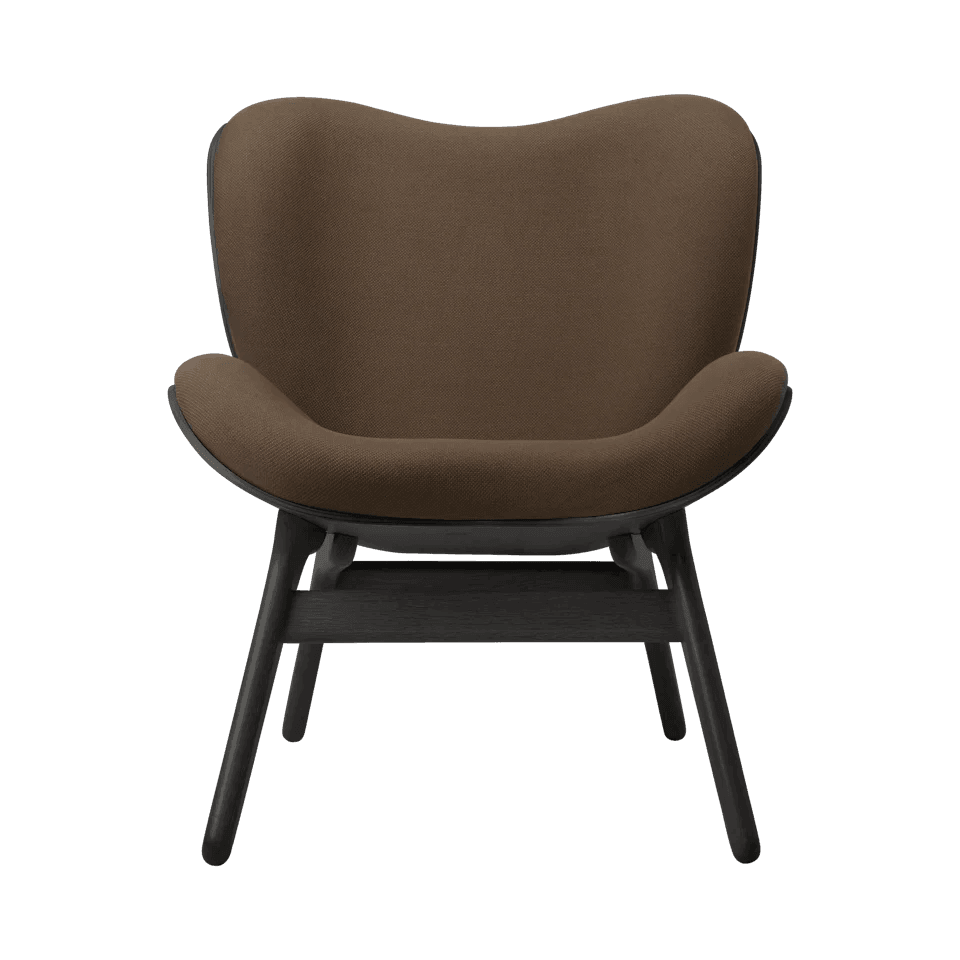 Fotel CONVERSATION PIECE kawowy z czarną podstawą UMAGE Eye on Design