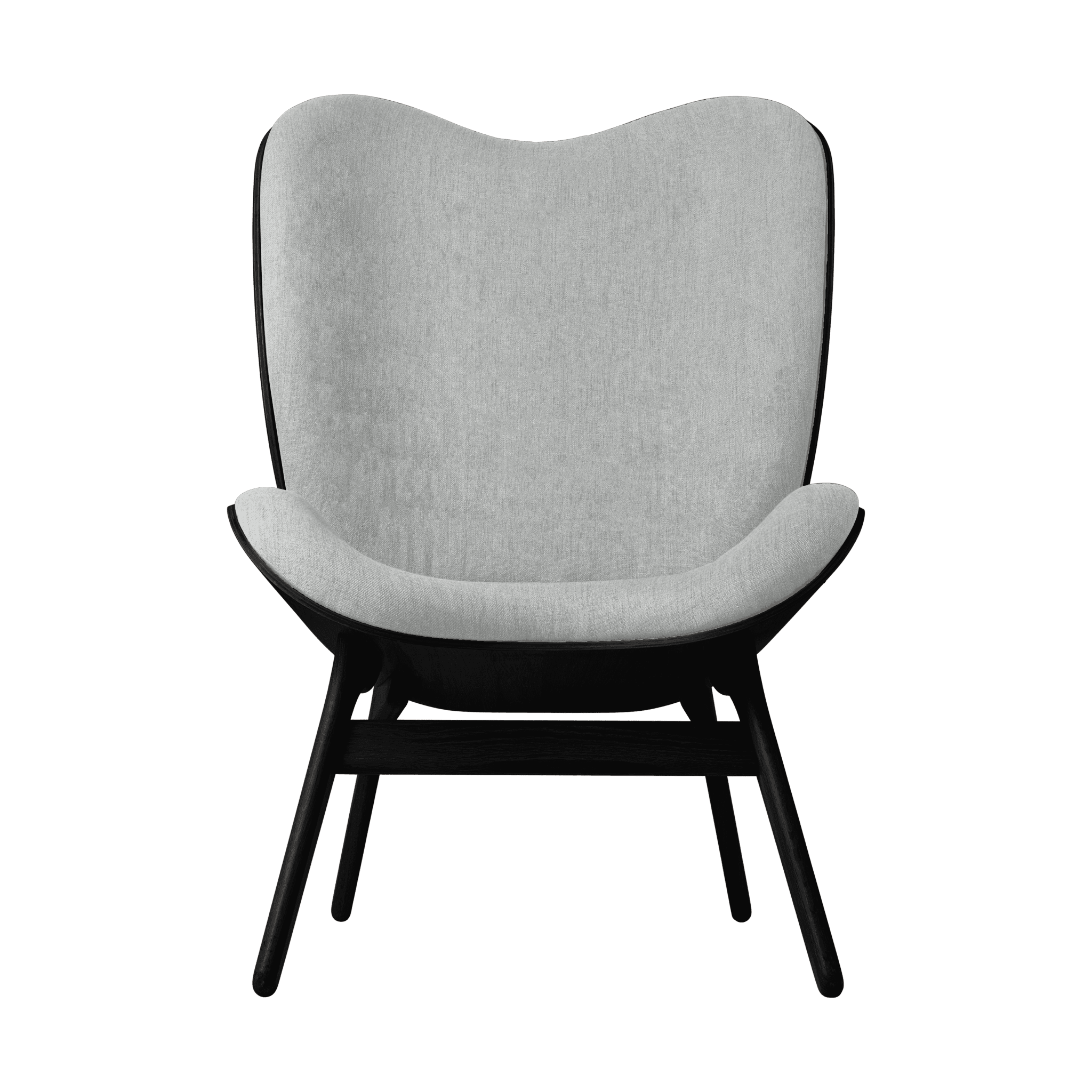 Fotel CONVERSATION PIECE TALL baby blue z czarną podstawą UMAGE Eye on Design