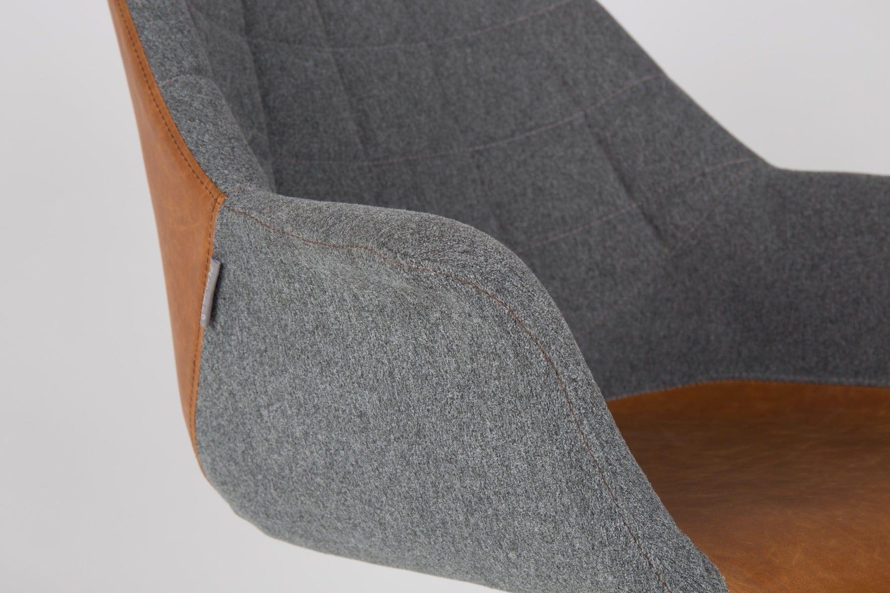 Fotel DOULTON ekoskóra brązowy Zuiver Eye on Design