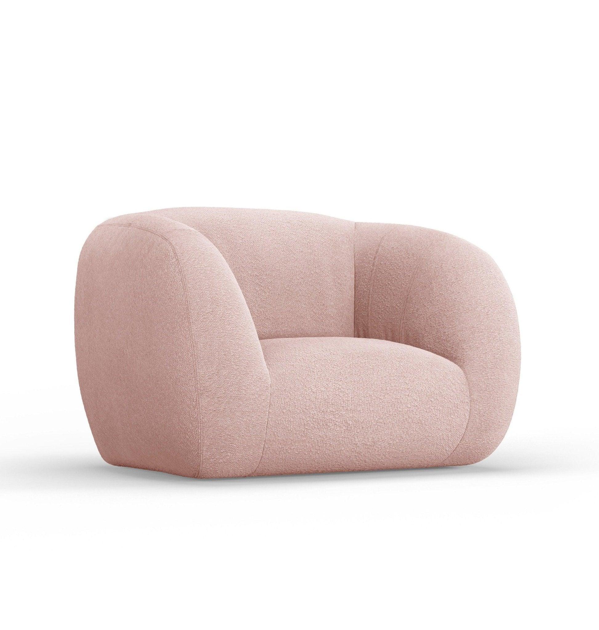Fotel ESSEN różowy boucle Cosmopolitan Design Eye on Design