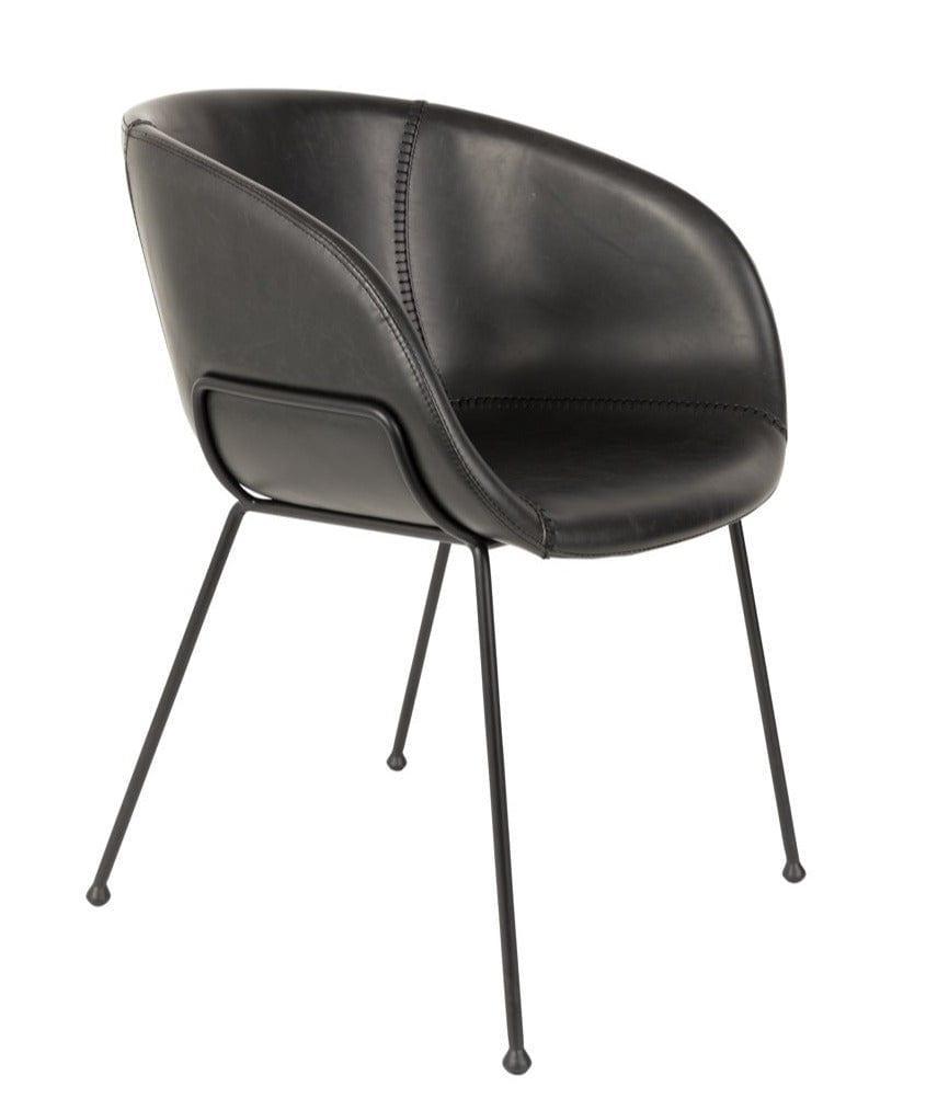 Fotel FESTON ekoskóra czarny Zuiver Eye on Design