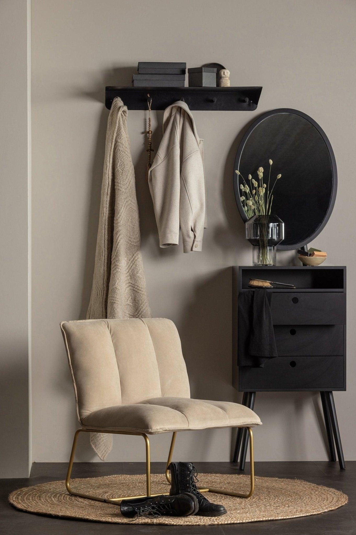 Fotel FIE RIB piaskowy Woood Eye on Design