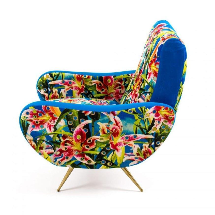 Fotel FLOWERS niebieski Seletti Eye on Design