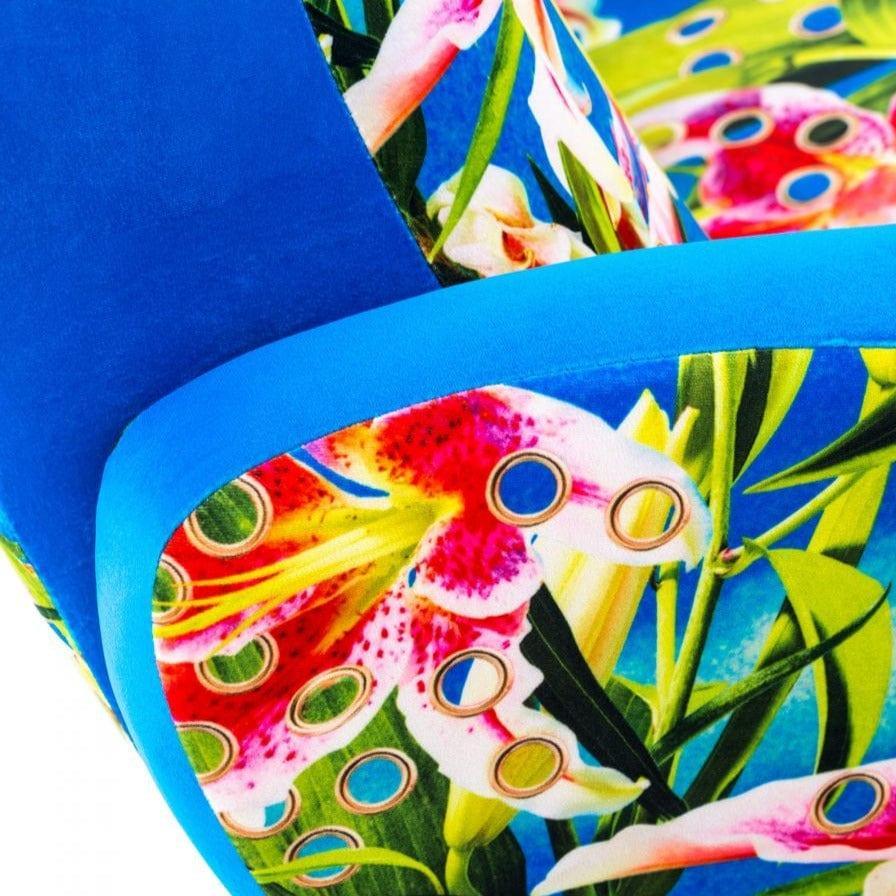 Fotel FLOWERS niebieski Seletti Eye on Design